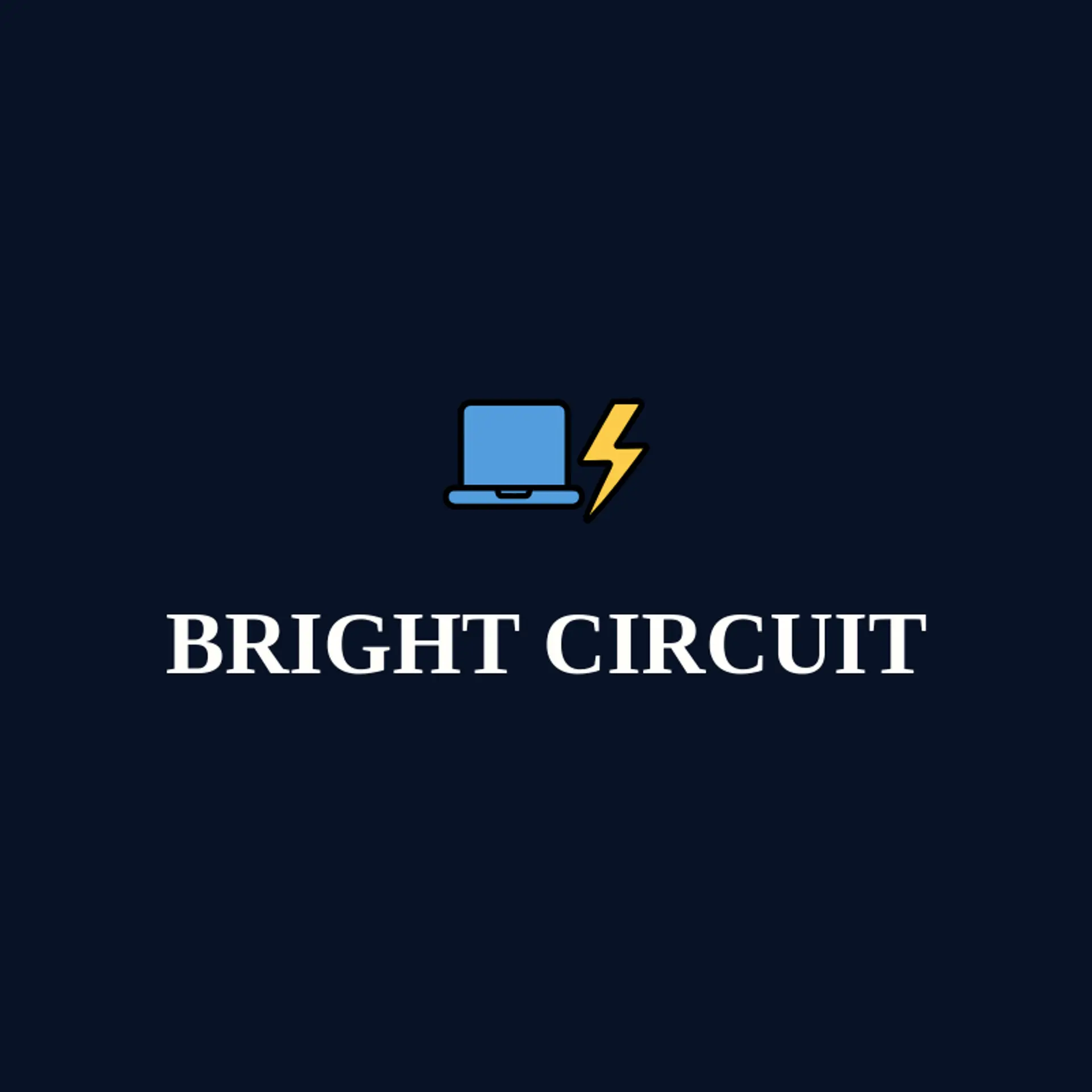Bright Circuit logo for laptop