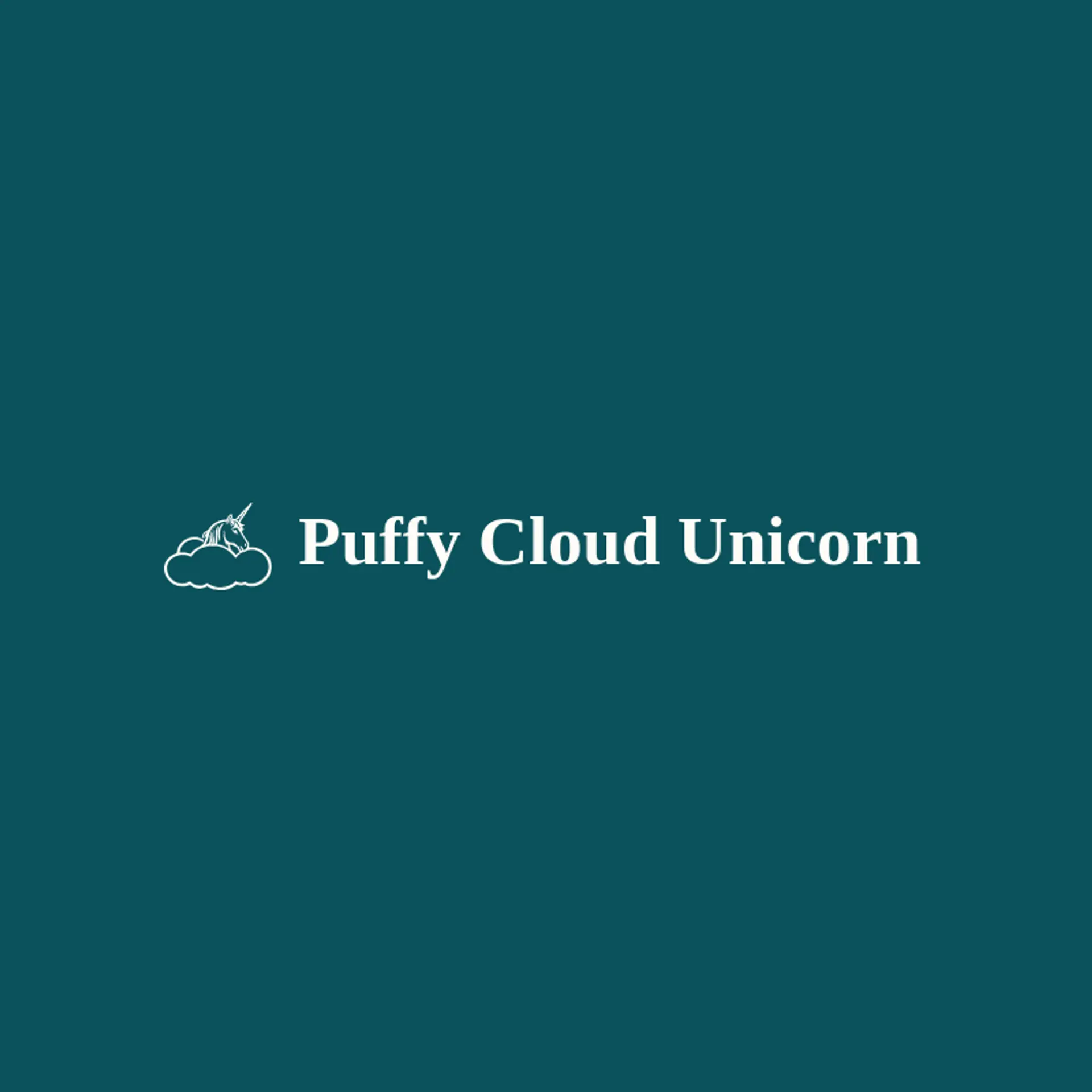 Puffy Cloud Unicorn logo for unicorn