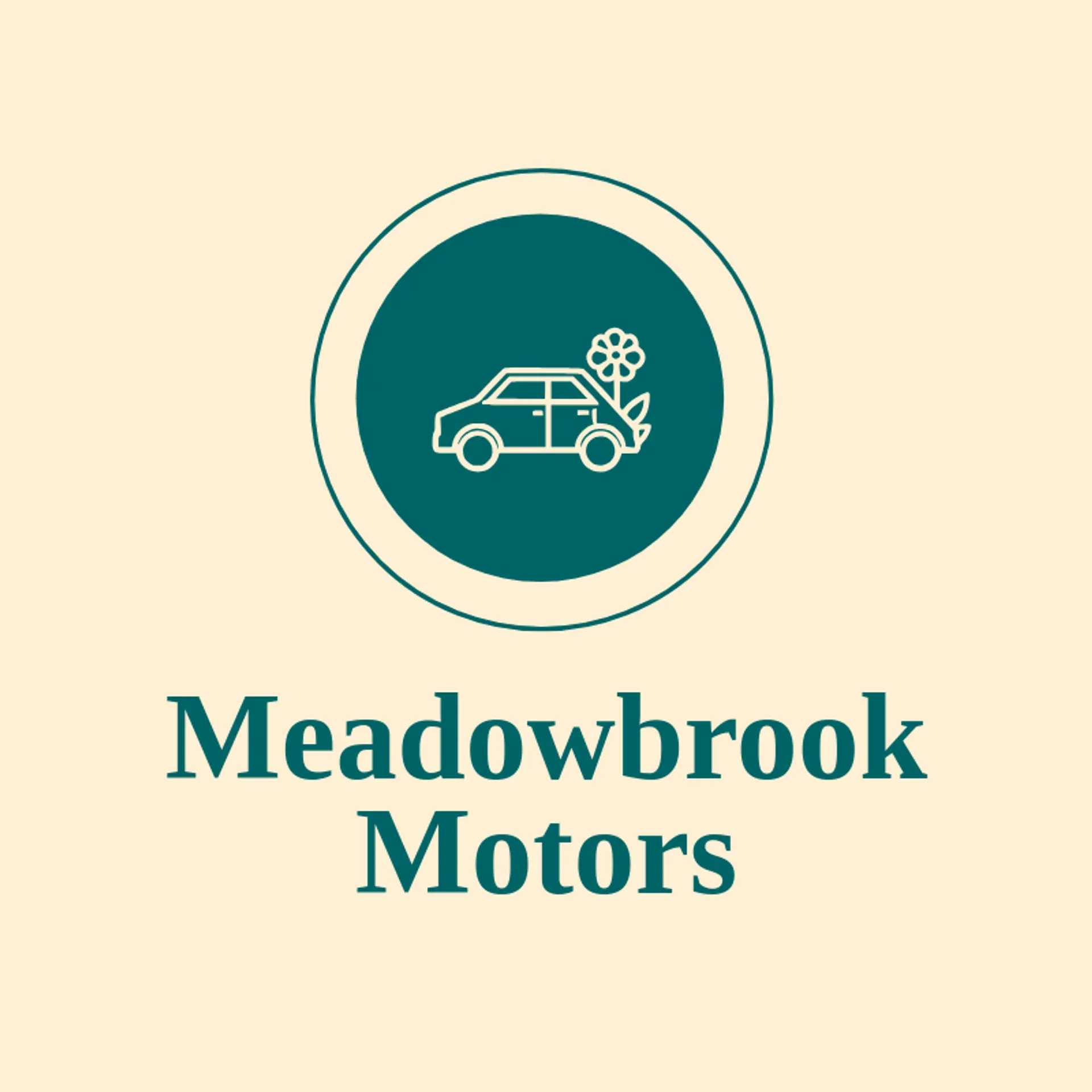 Meadowbrook Motors logo for car dealership
