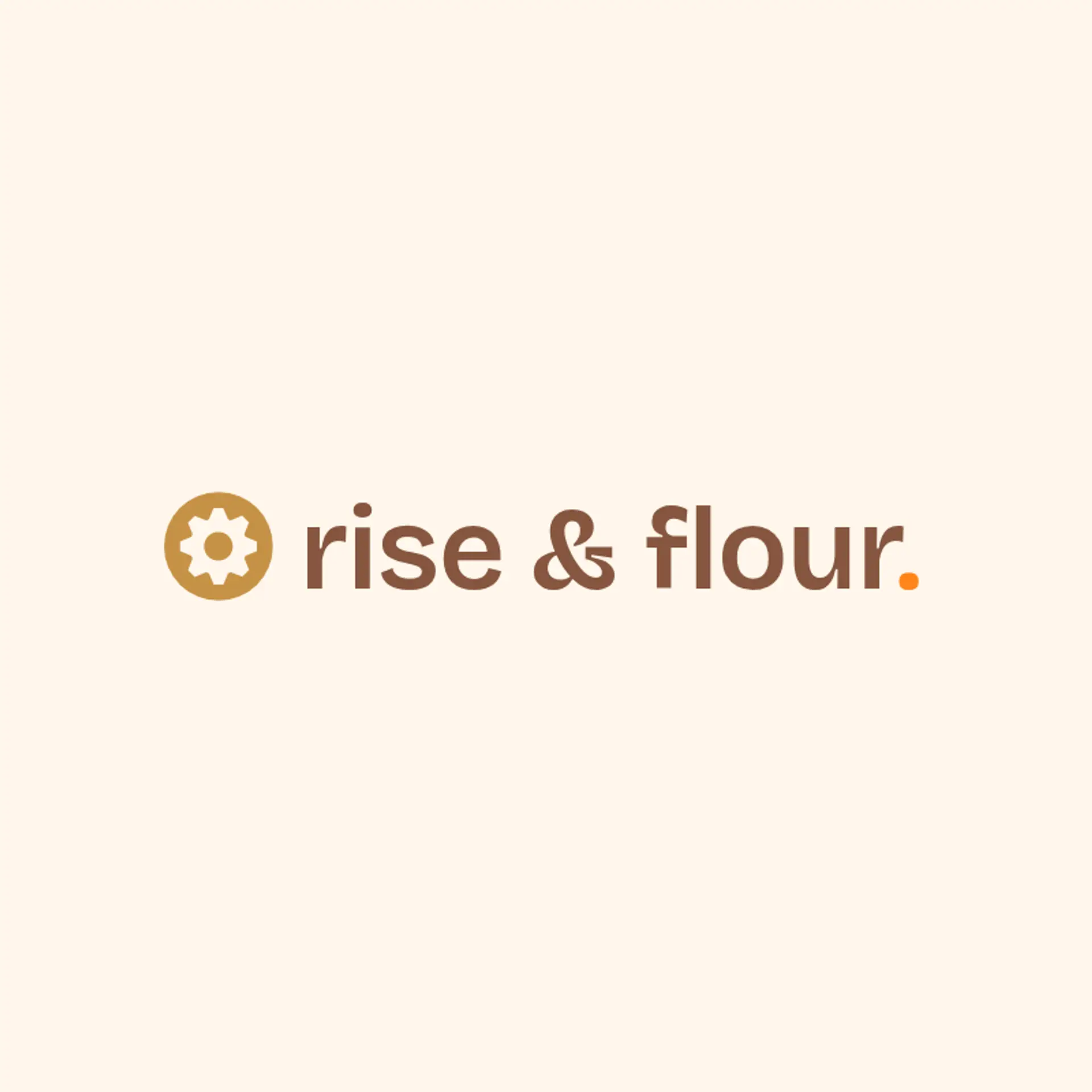 Rise & Flour logo for modern bakery