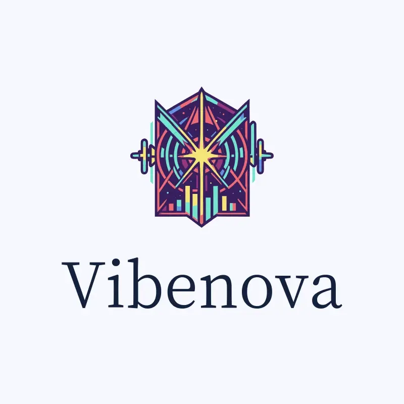 The username VibeNova as a branded logo with a color icon
