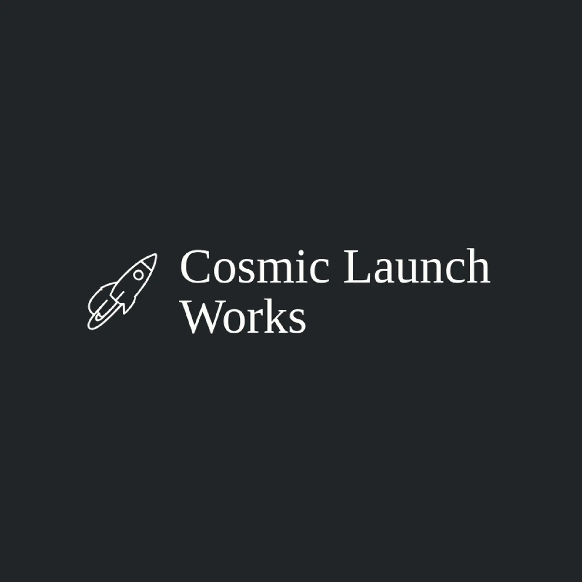 Cosmic Launch Works logo for launch