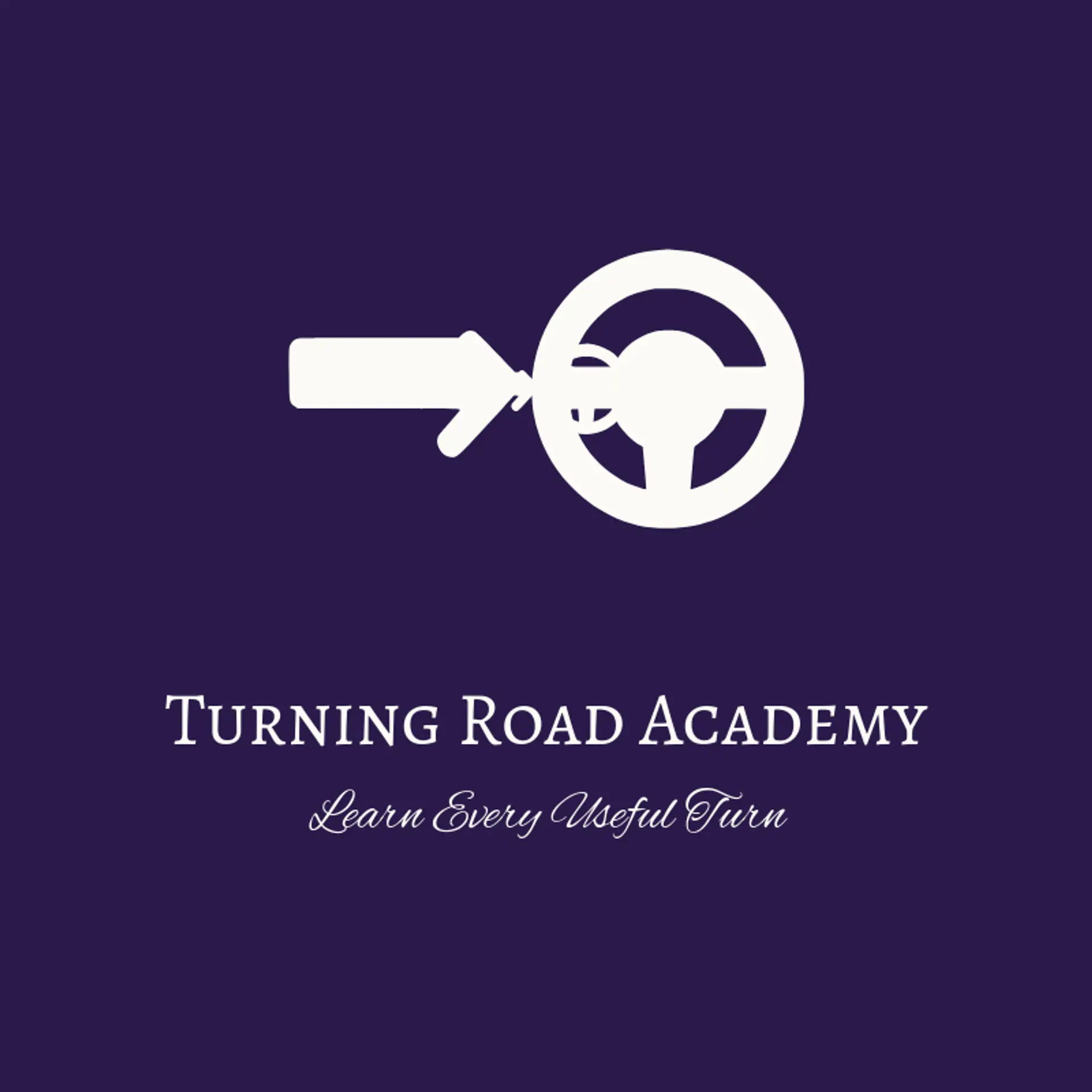Turning Road Academy logo for driving school