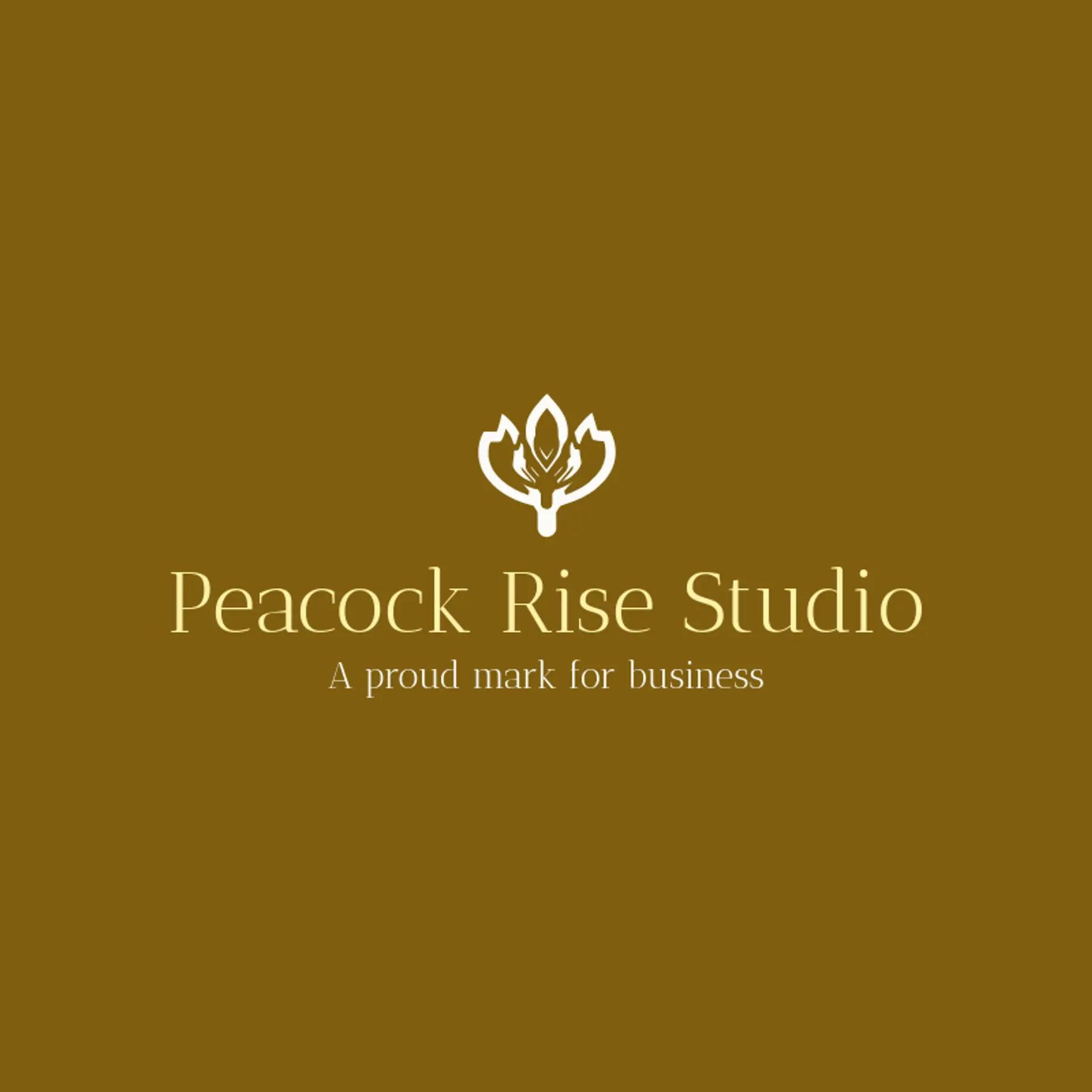 Peacock Rise Studio logo for peacock