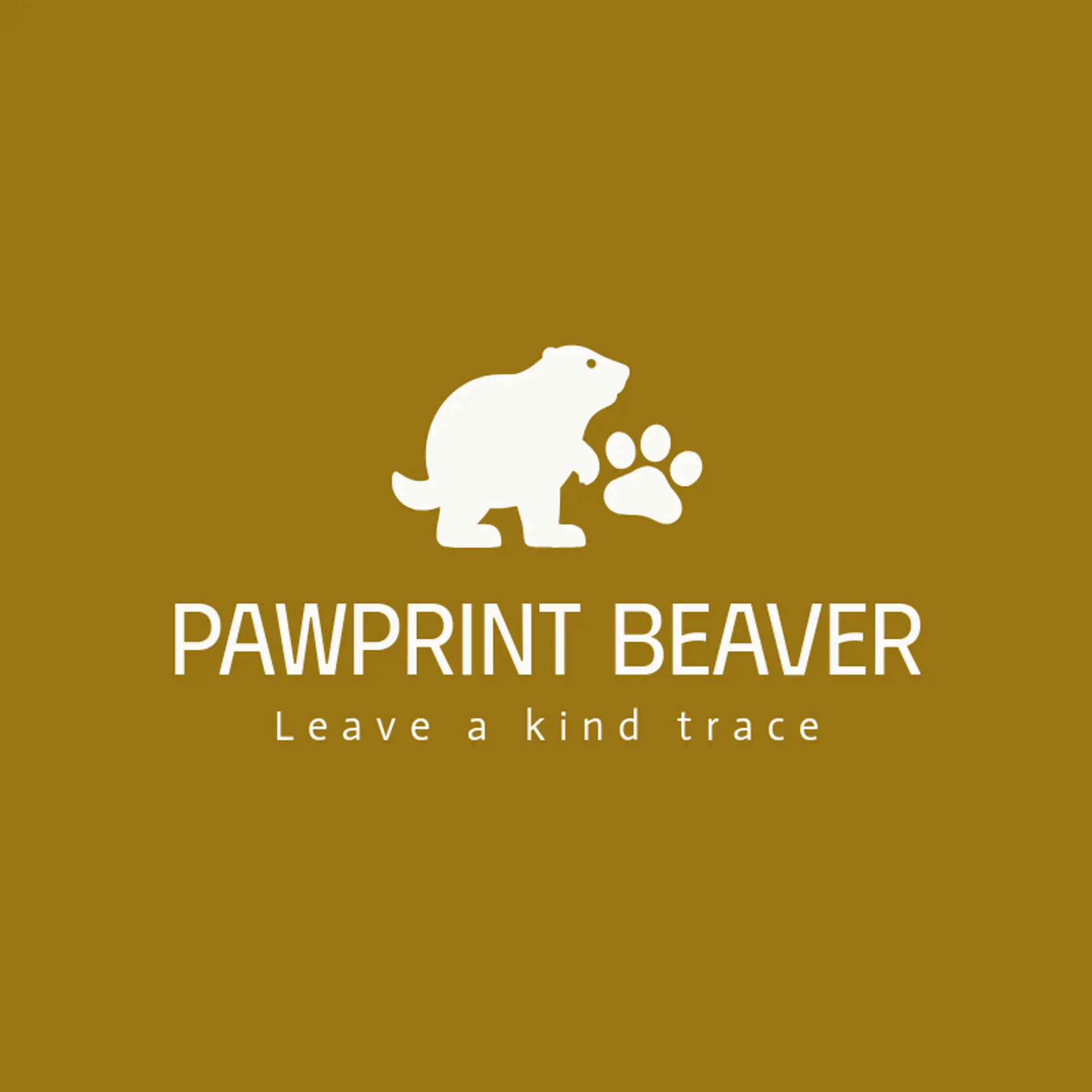 Pawprint Beaver logo for beaver