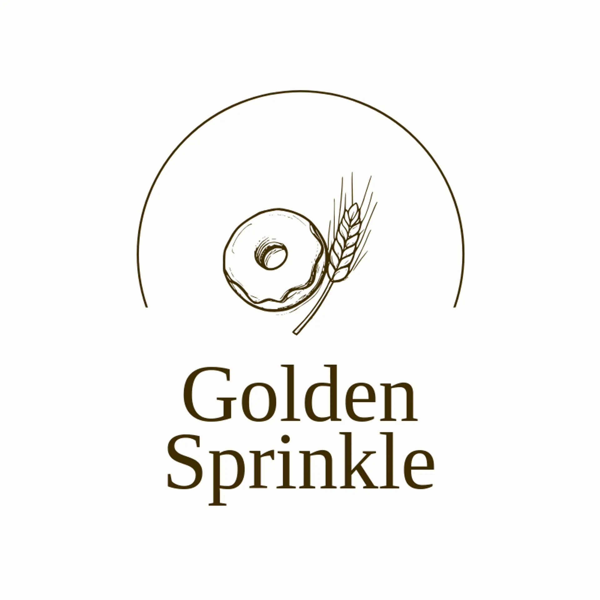 Golden Sprinkle logo for donut