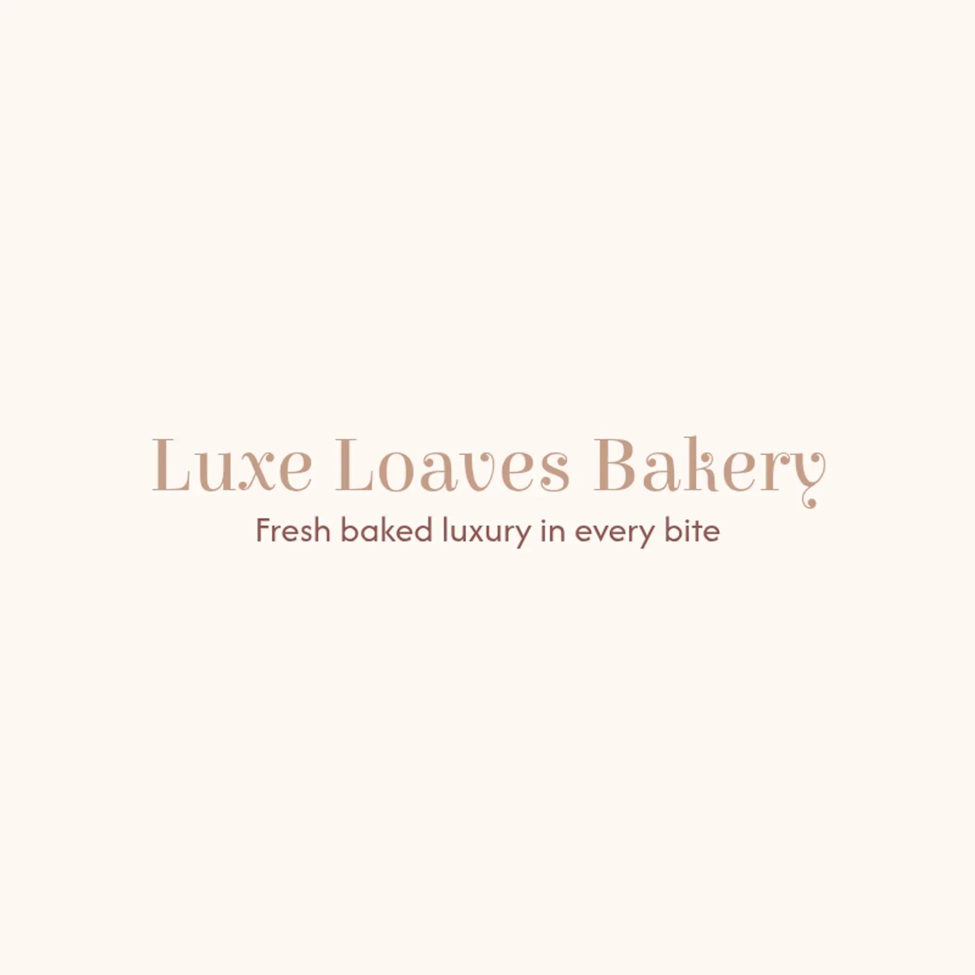 Luxe Loaves Bakery logo for bakery