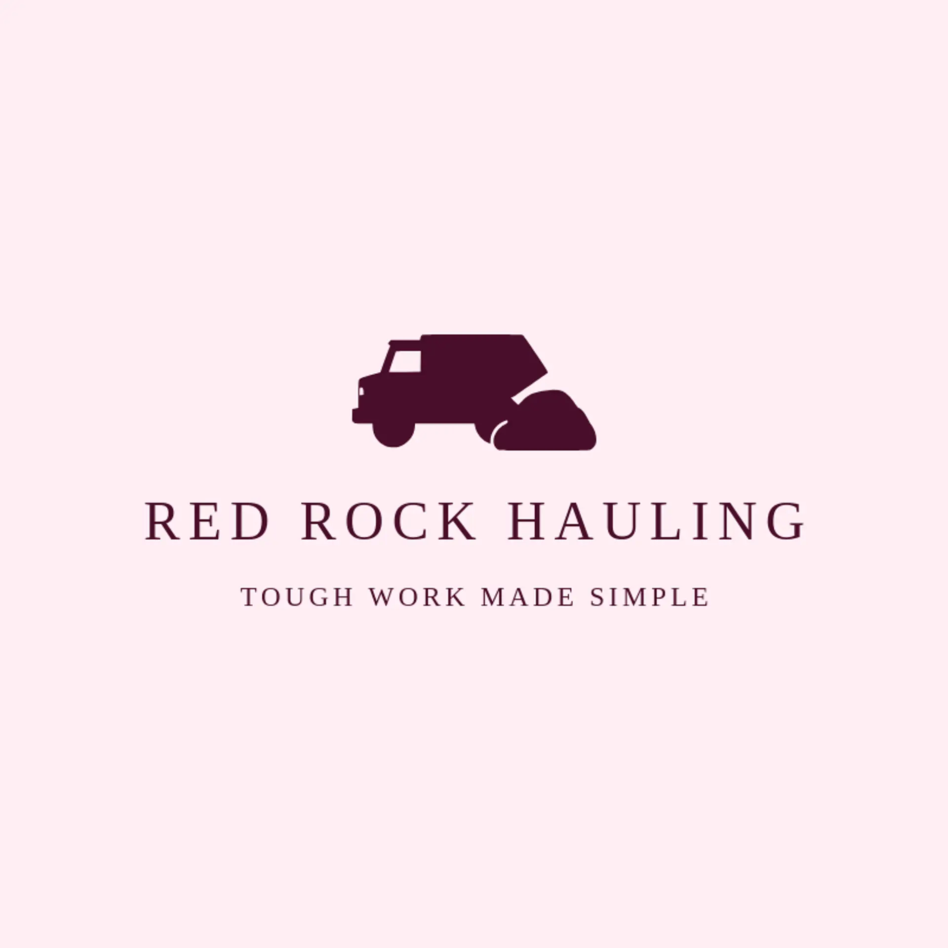 Red Rock Hauling logo for dump truck