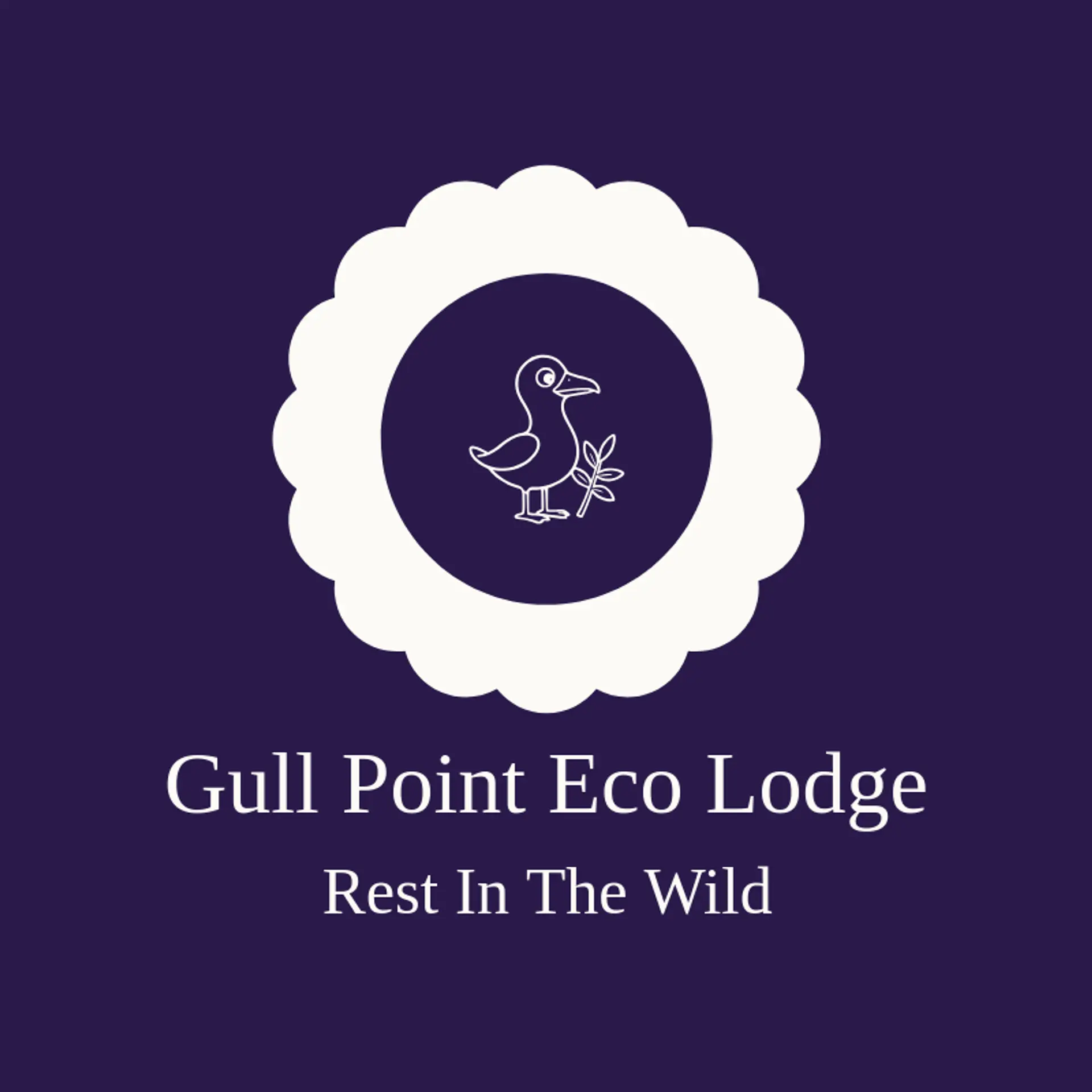 Gull Point Eco Lodge logo for seagull