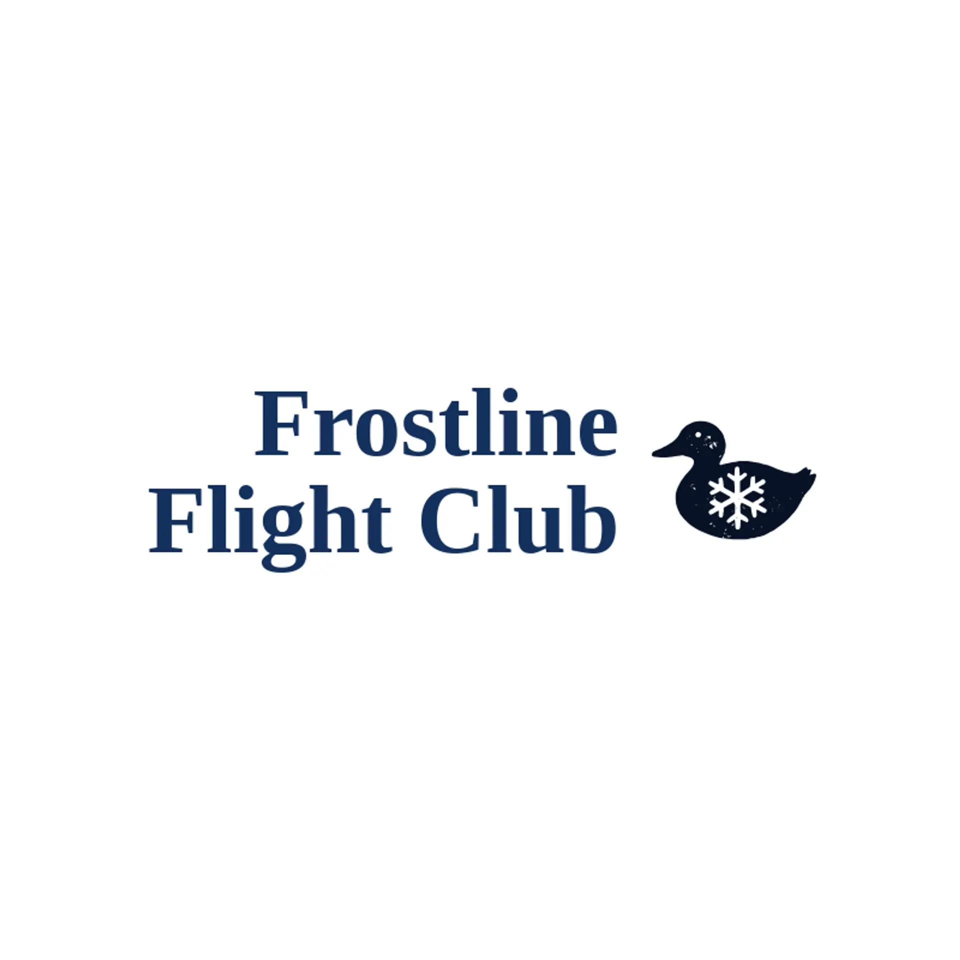 Frostline Flight Club logo for duck hunting