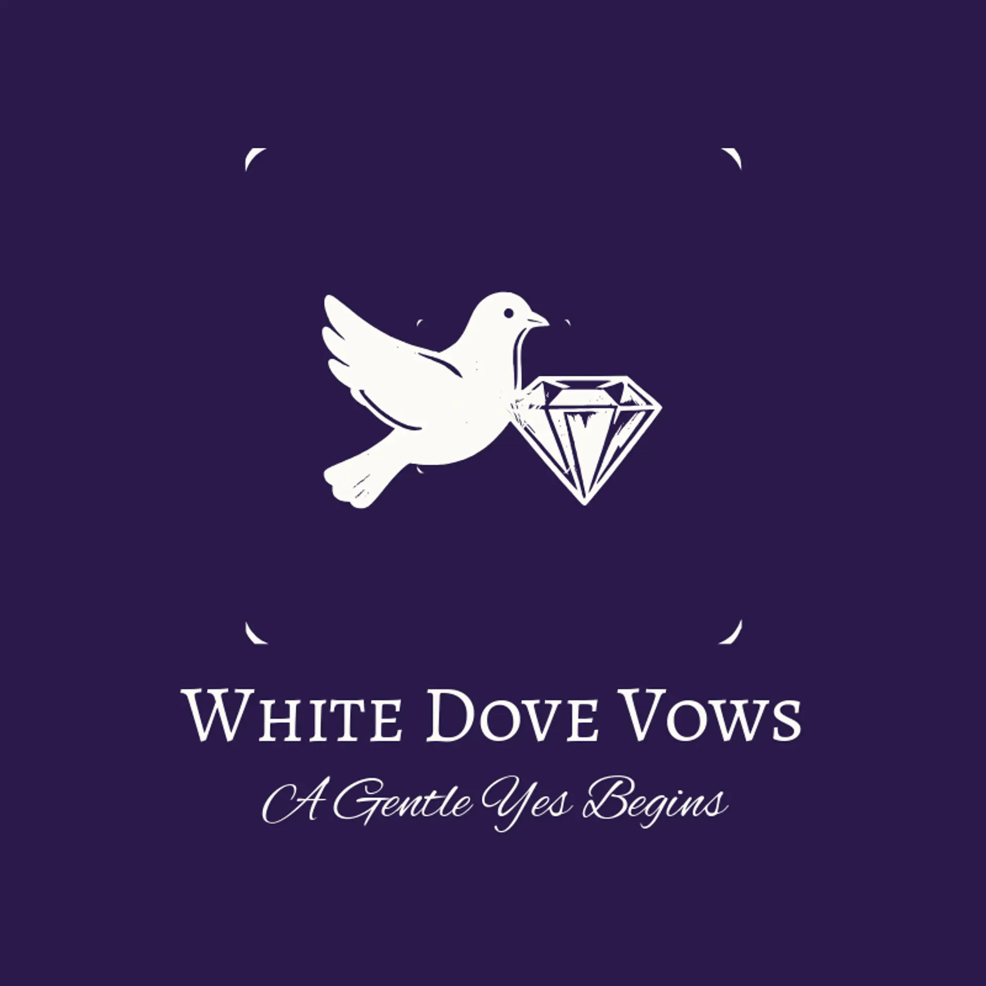 White Dove Vows logo for engagement