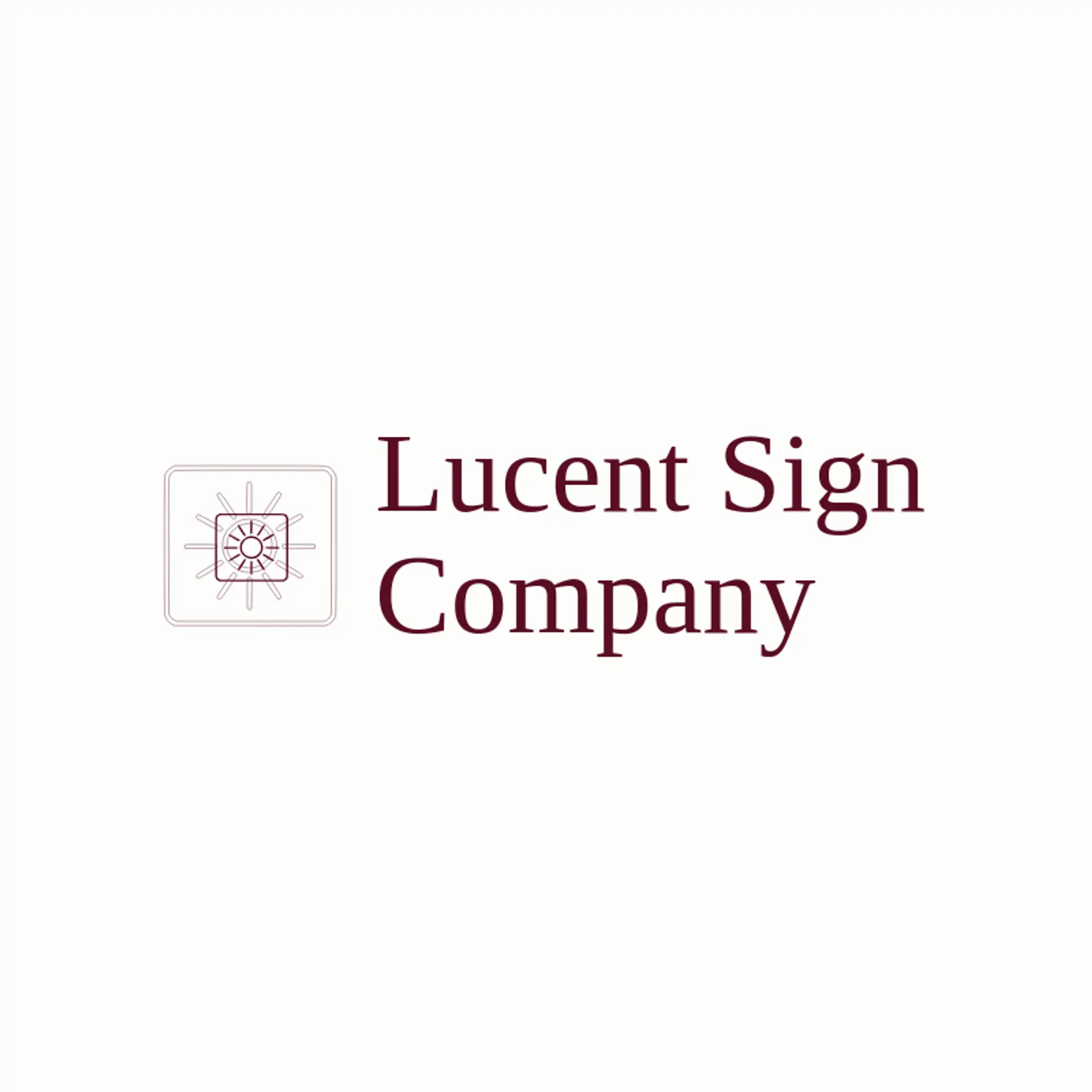 Lucent Sign Company logo for acrylic