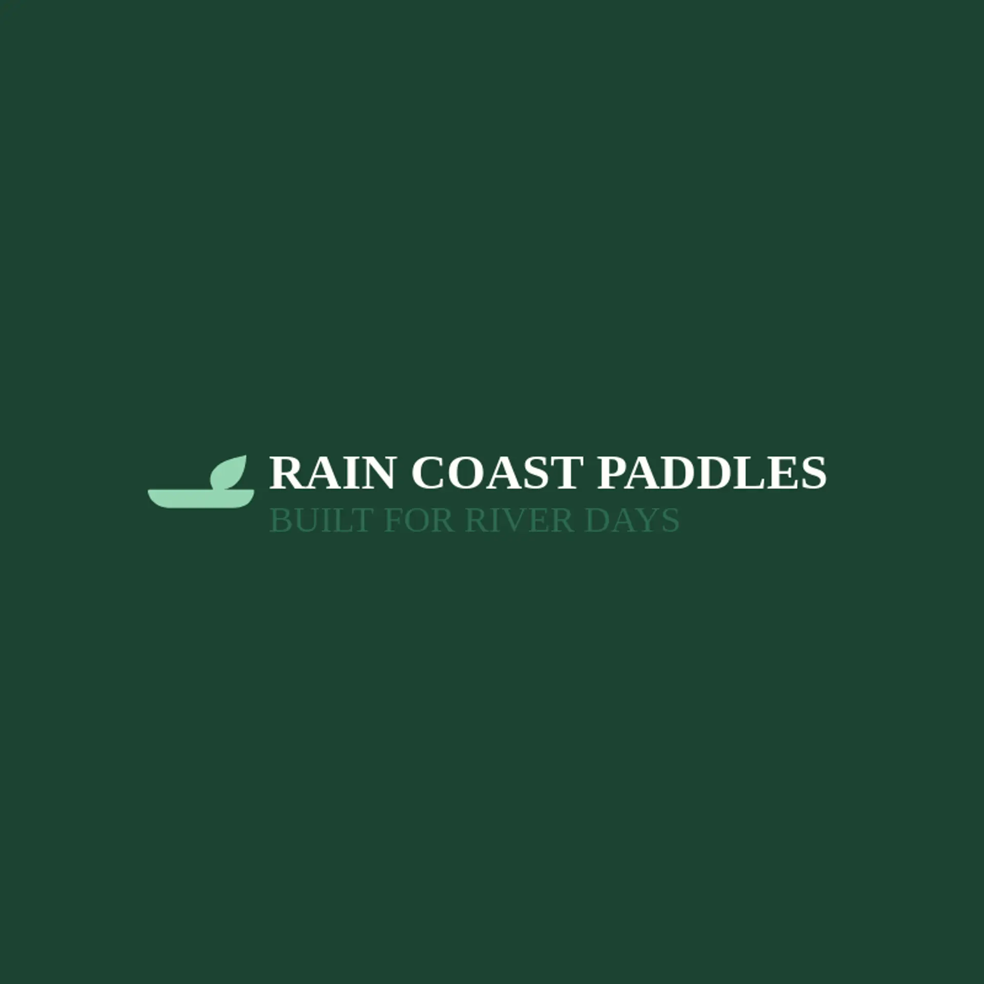 Rain Coast Paddles logo for kayak