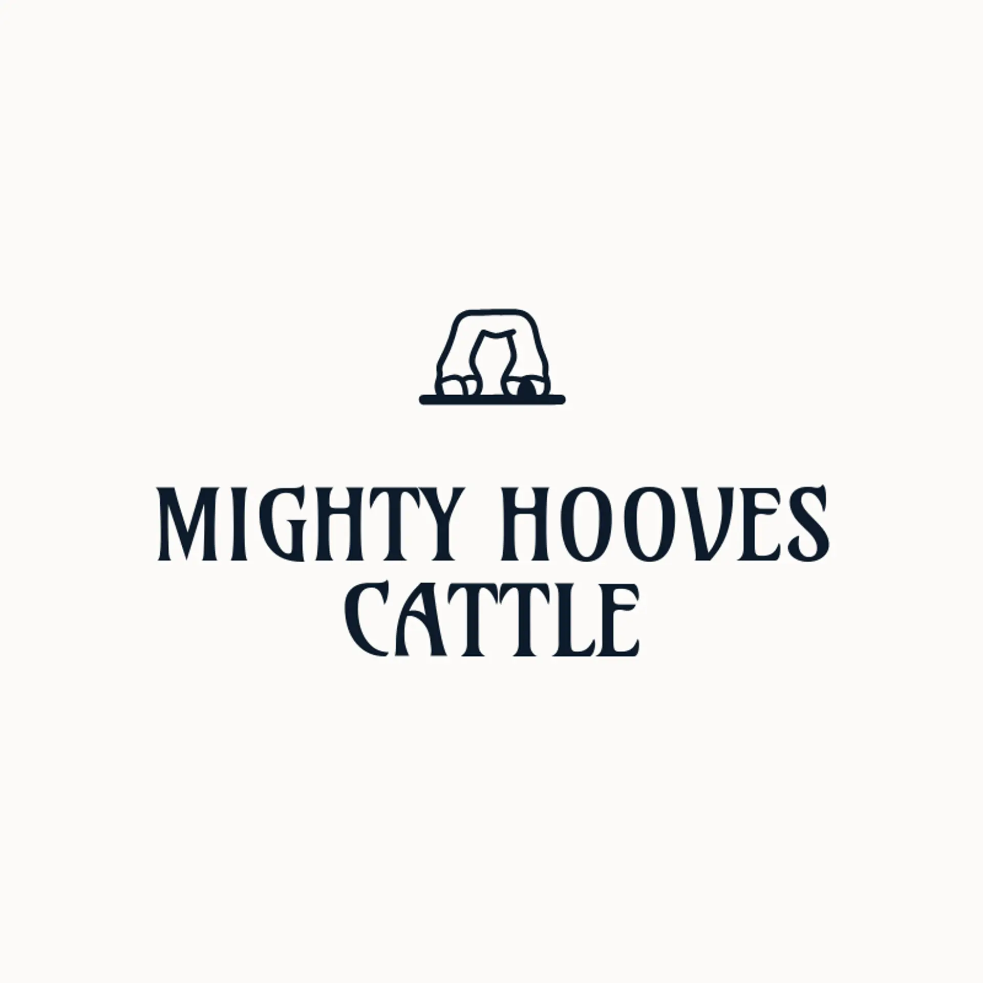 Mighty Hooves Cattle logo for bull