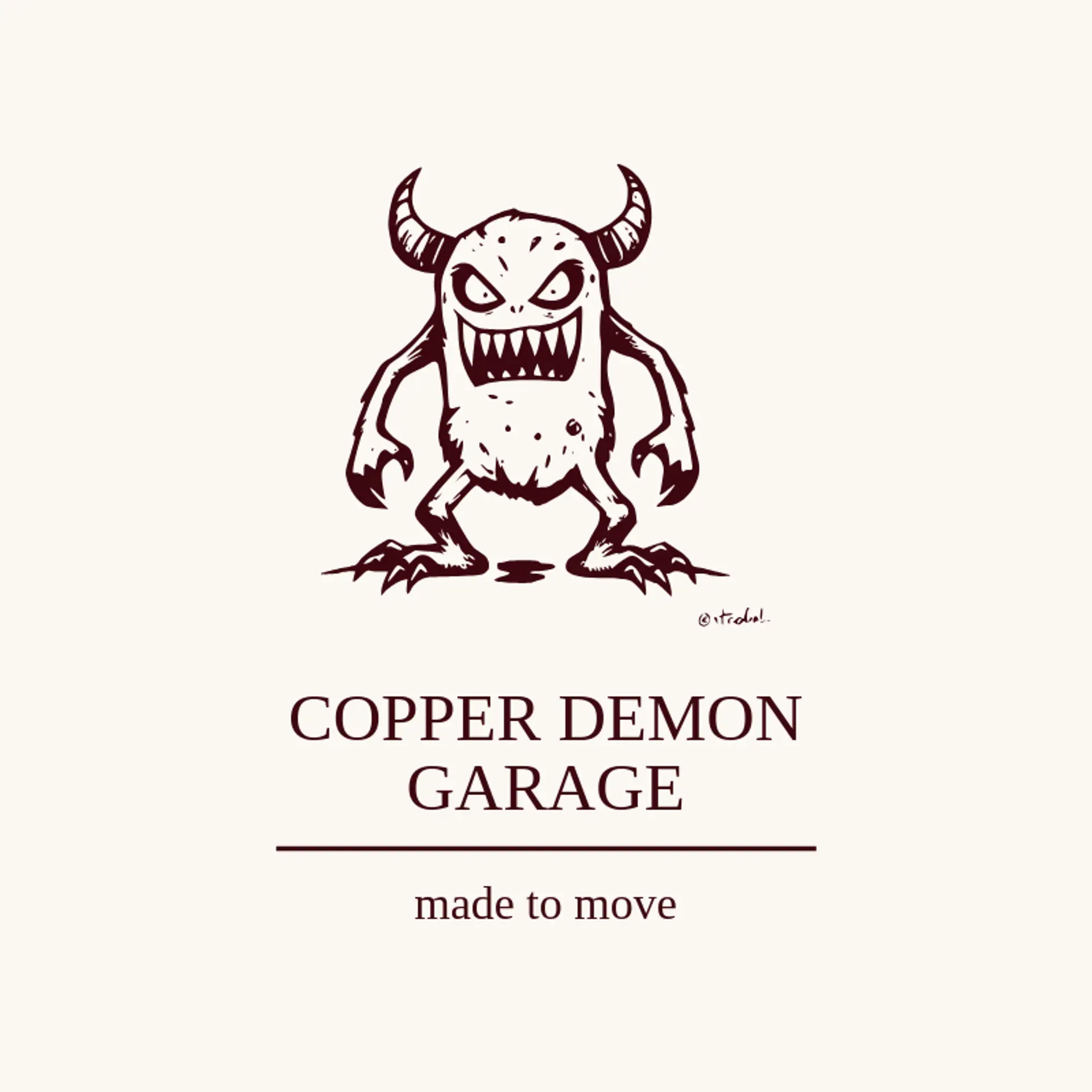 Copper Demon Garage logo for demon