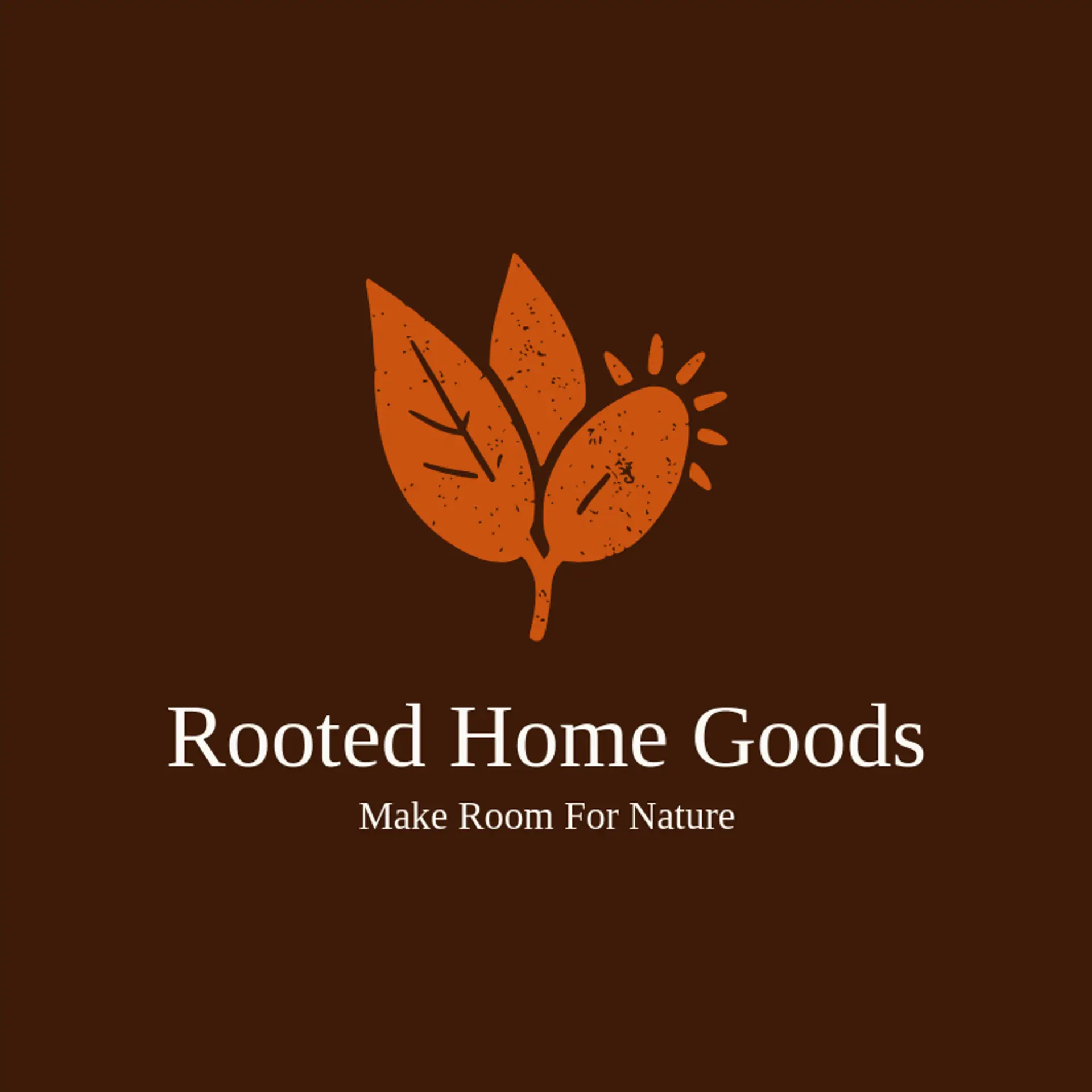Rooted Home Goods logo for natural
