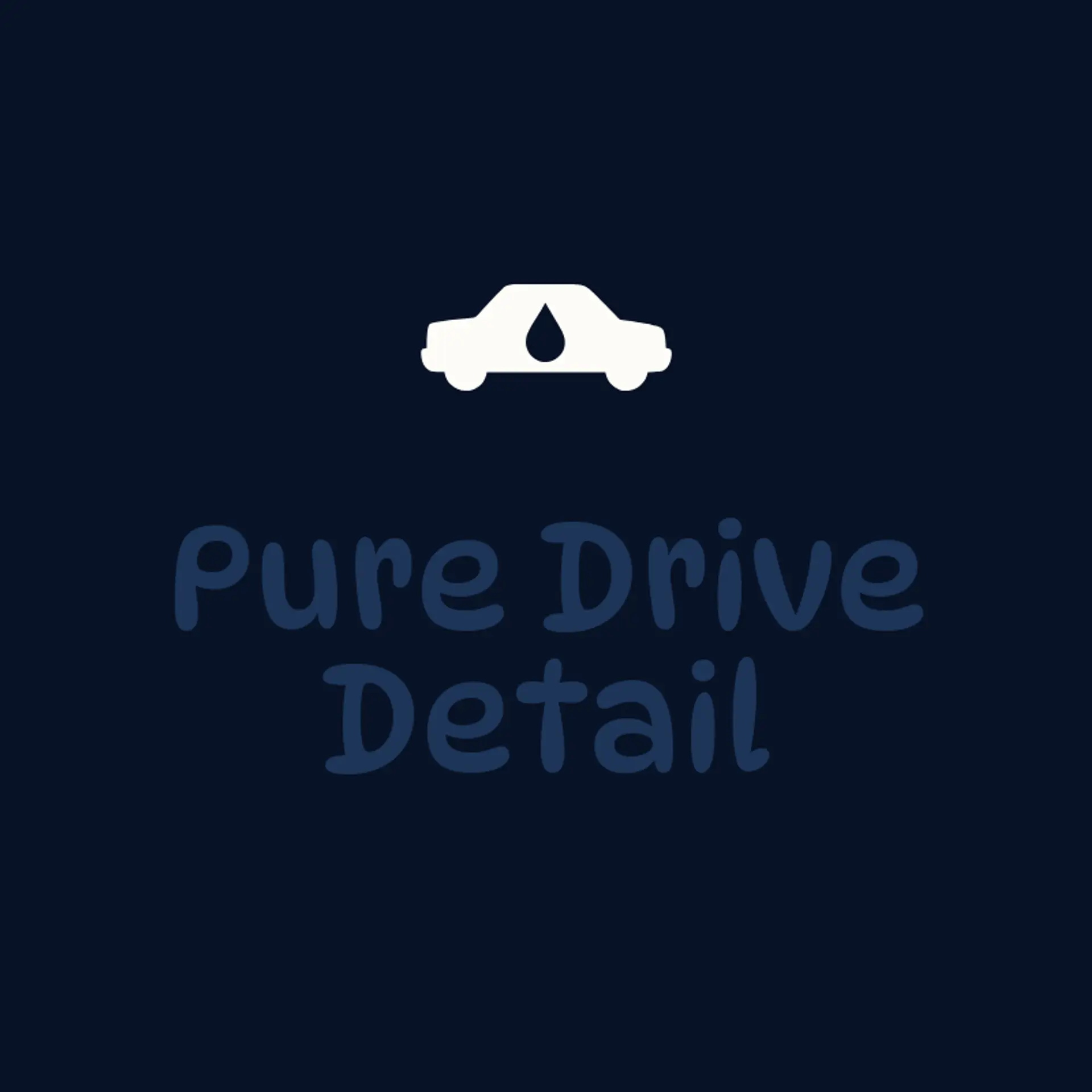 Pure Drive Detail logo for car detailing