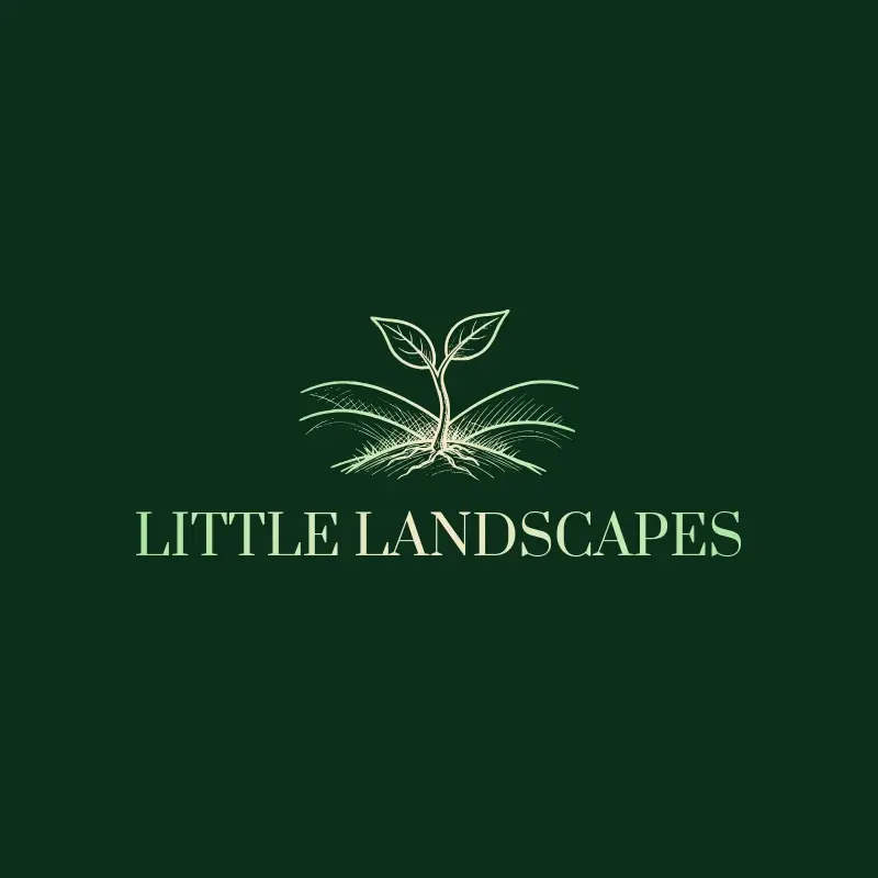The landscaping name Little Landscapes as a branded logo with a single color icon