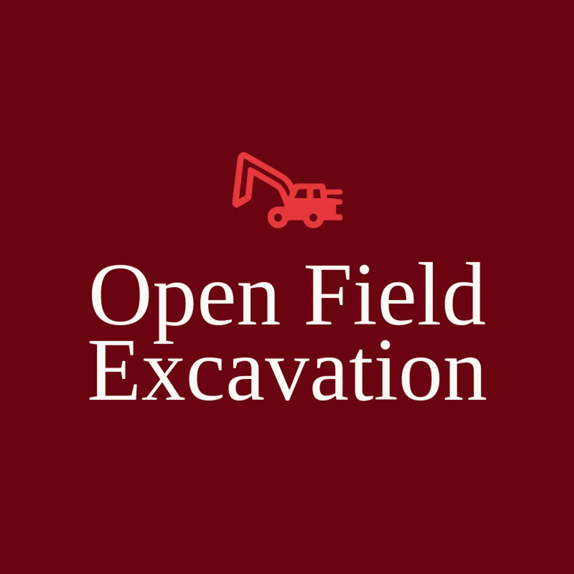 Open Field Excavation logo for excavator