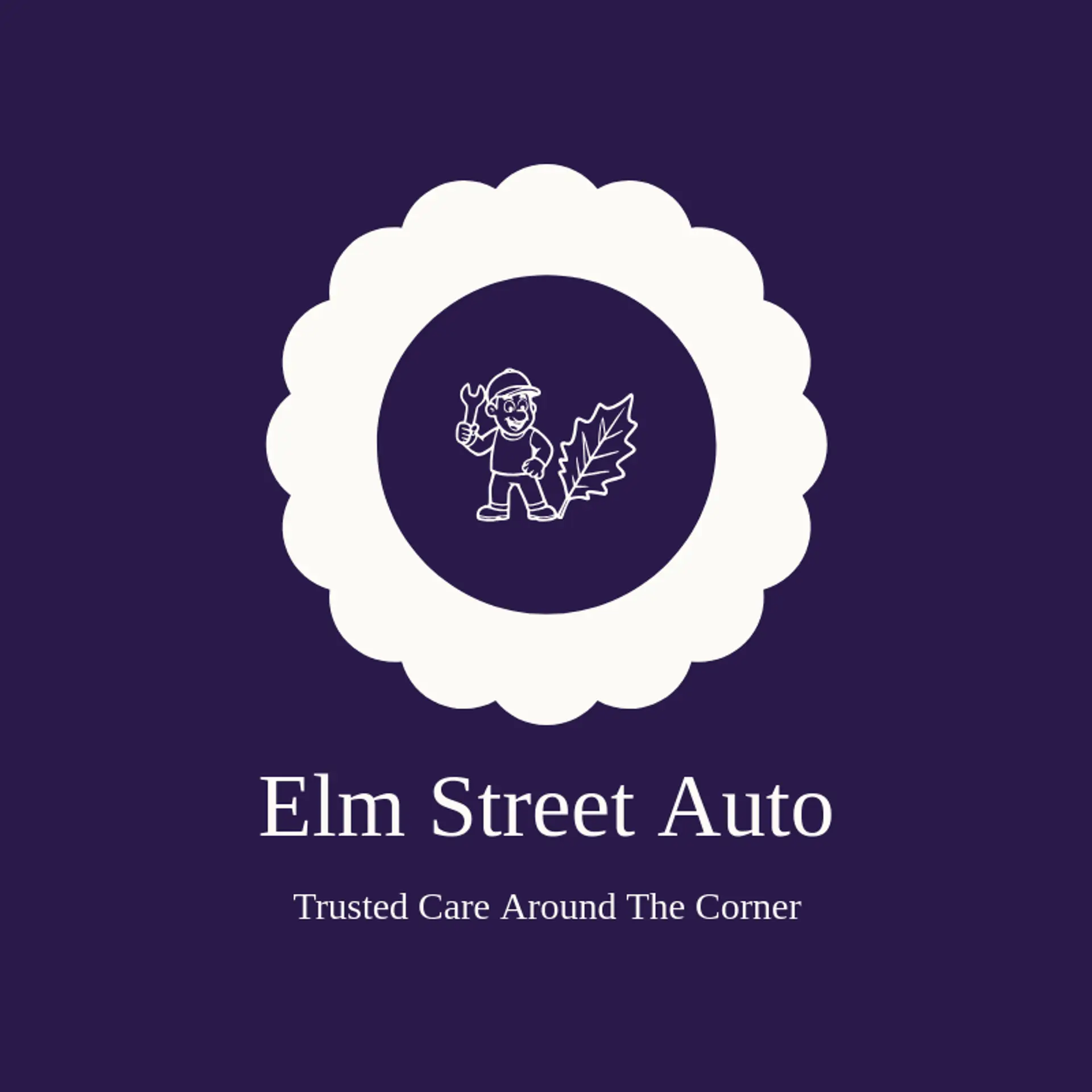 Elm Street Auto logo for car mechanic