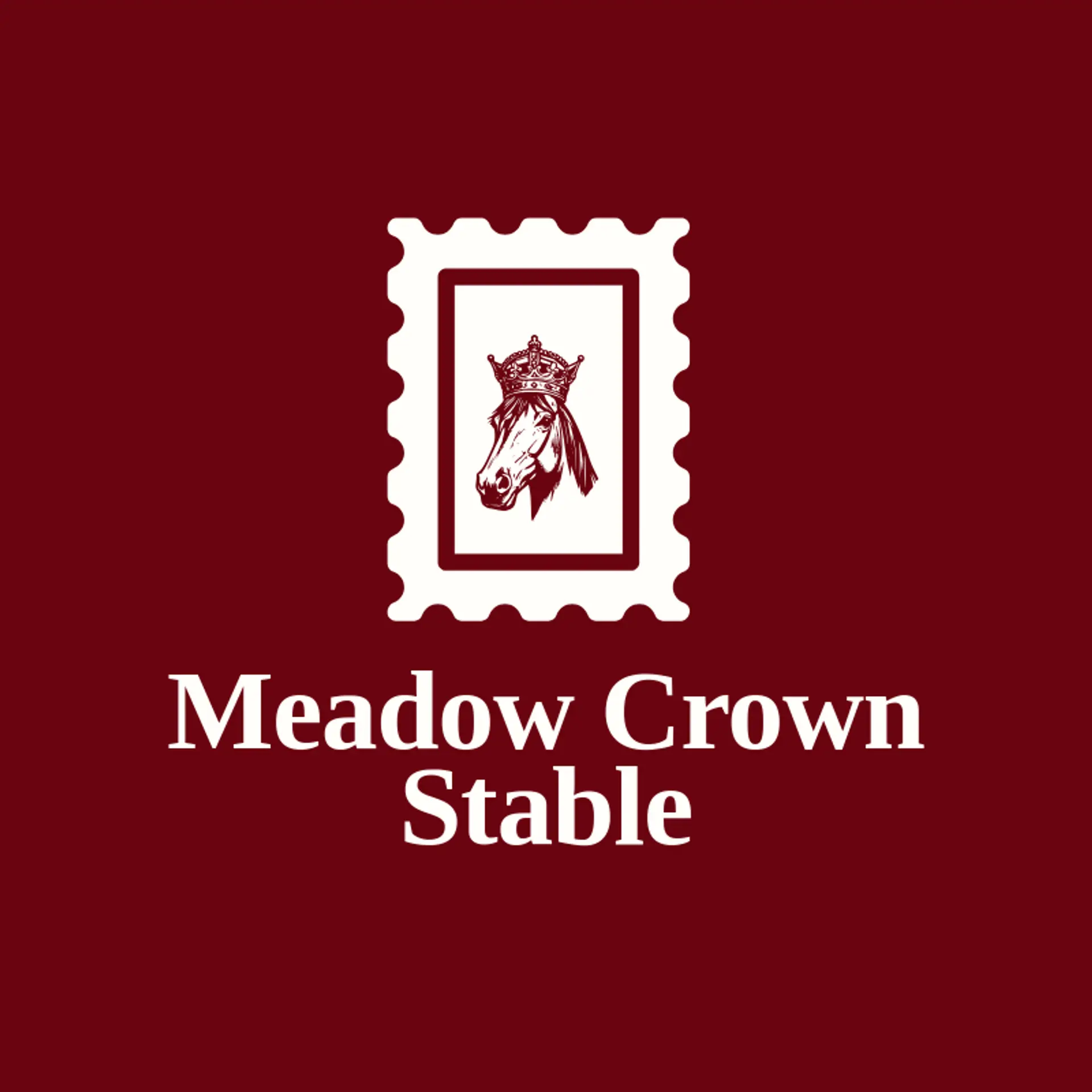 Meadow Crown Stable logo for horse head