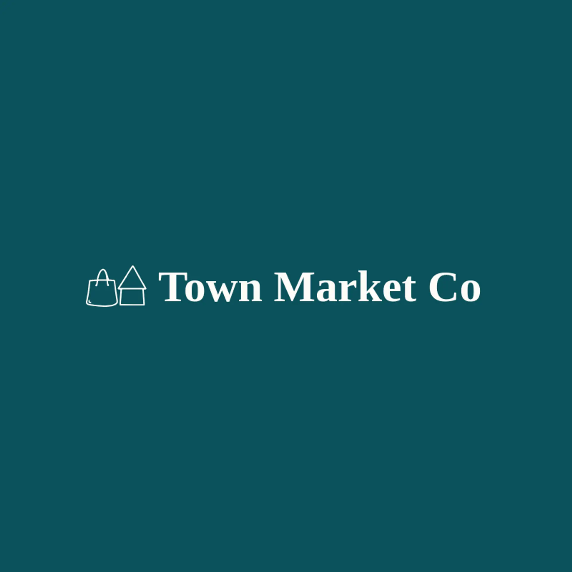 Town Market Co logo for shopping bag