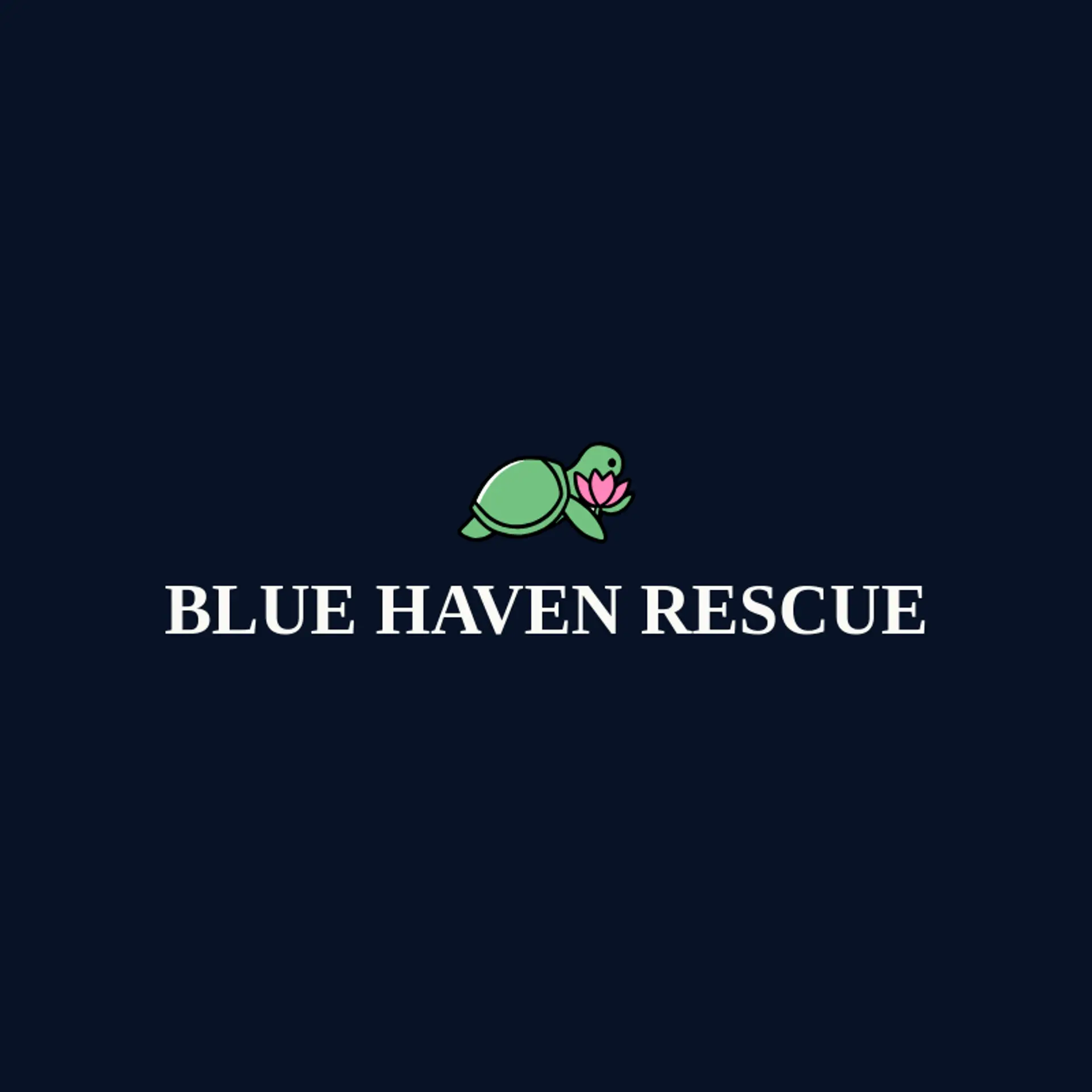 Blue Haven Rescue logo for sea turtle