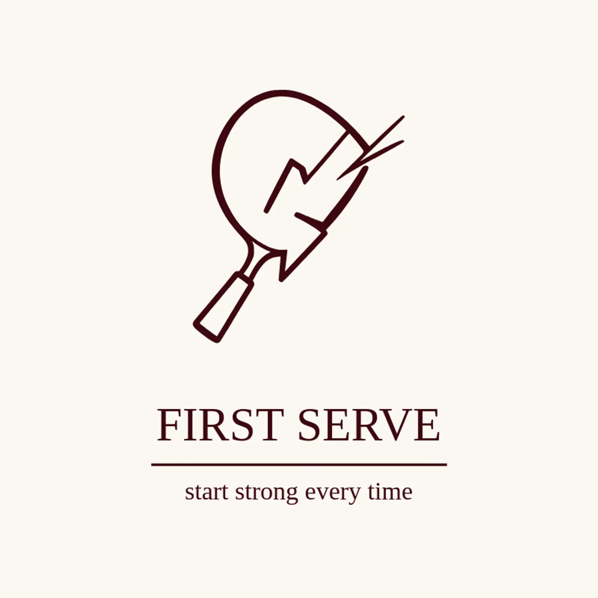 First Serve logo for tennis