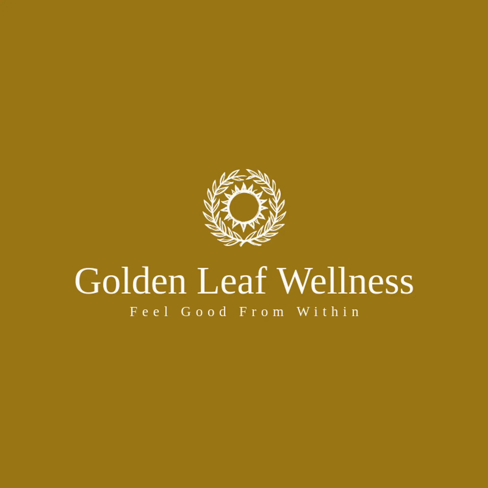 Golden Leaf Wellness logo for sunshine