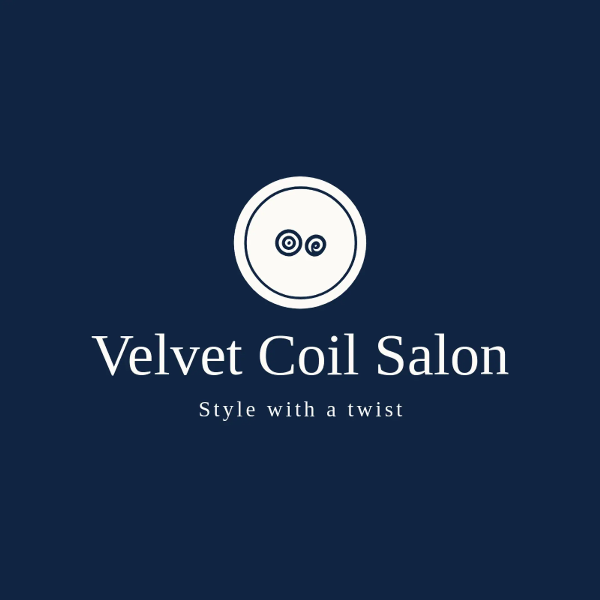 Velvet Coil Salon logo for swirl