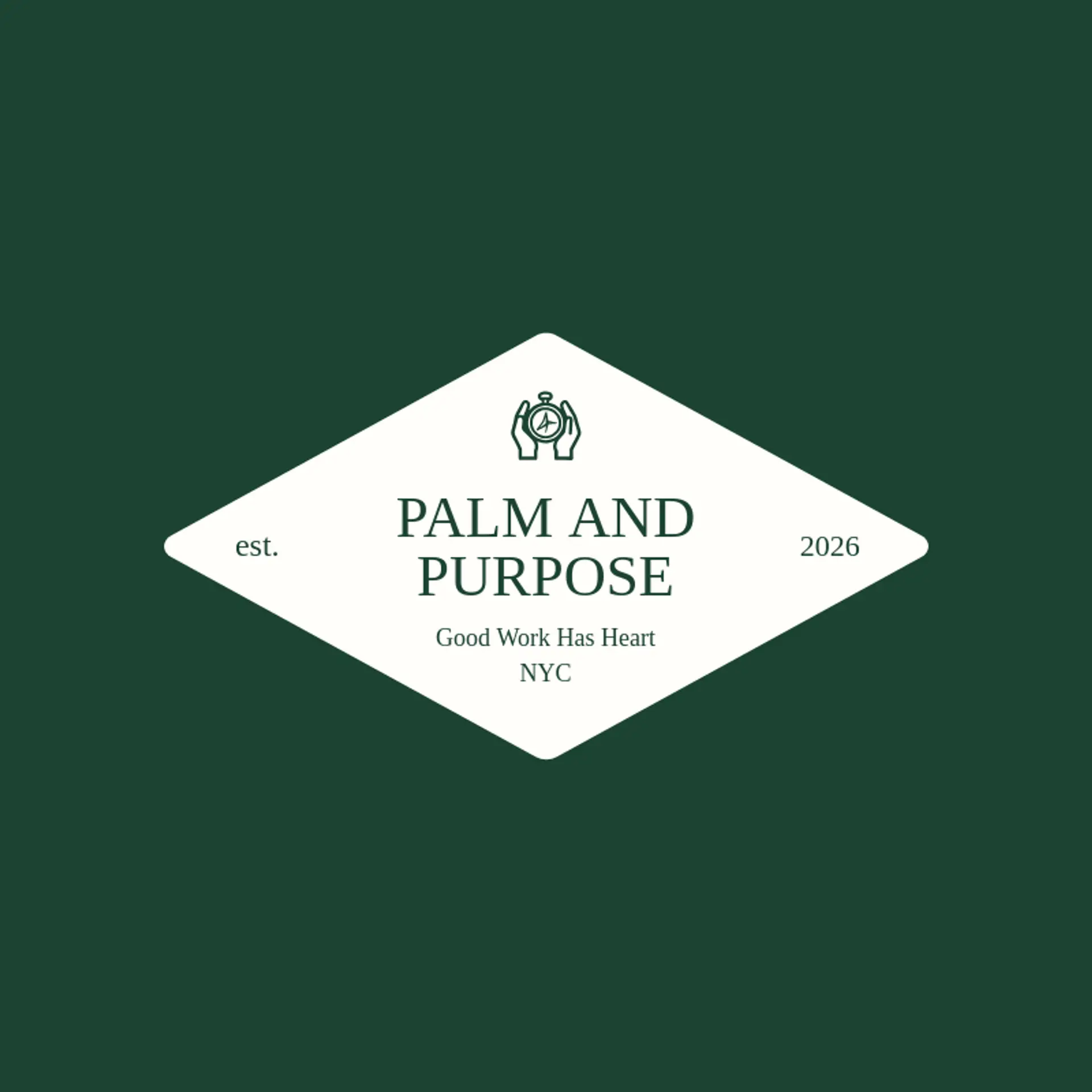 Palm And Purpose logo for hands