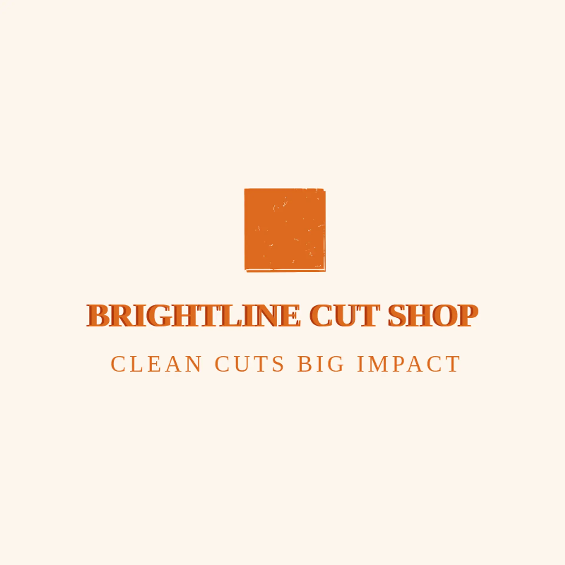 Brightline Cut Shop logo for acrylic