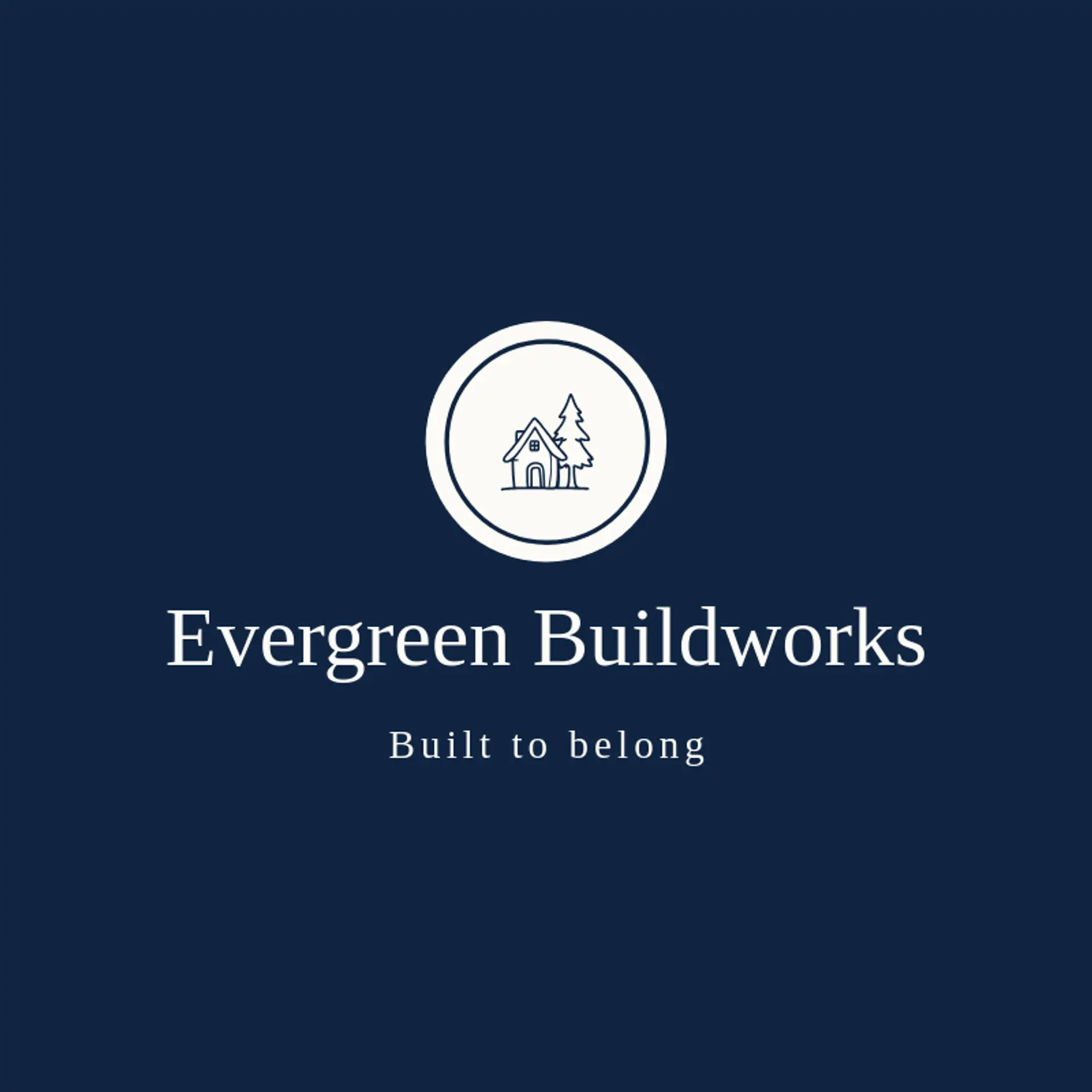 Evergreen Buildworks logo for home builder