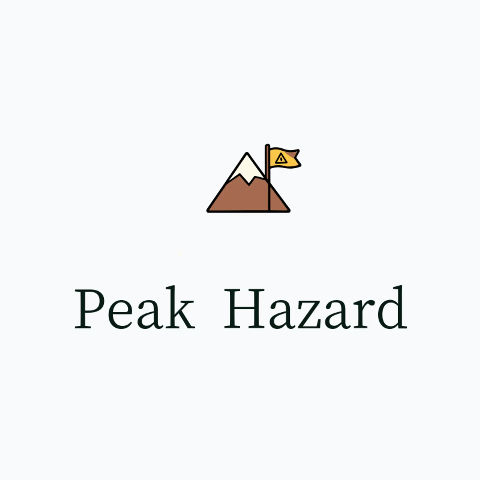 Peak Hazard logo for danger