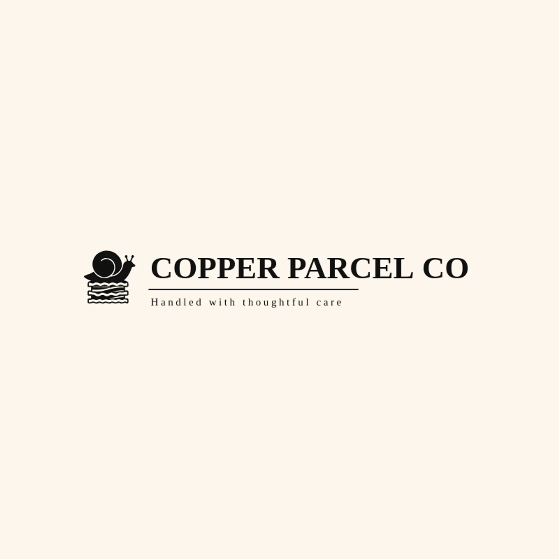 Copper Parcel Co logo for postal