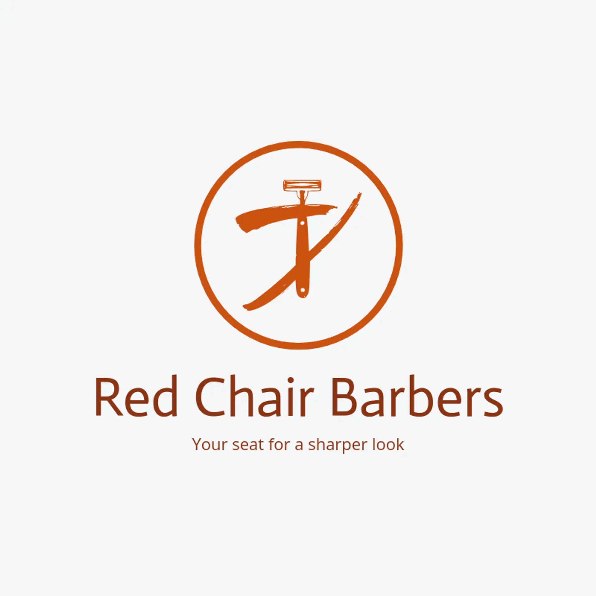 Red Chair Barbers logo for razor