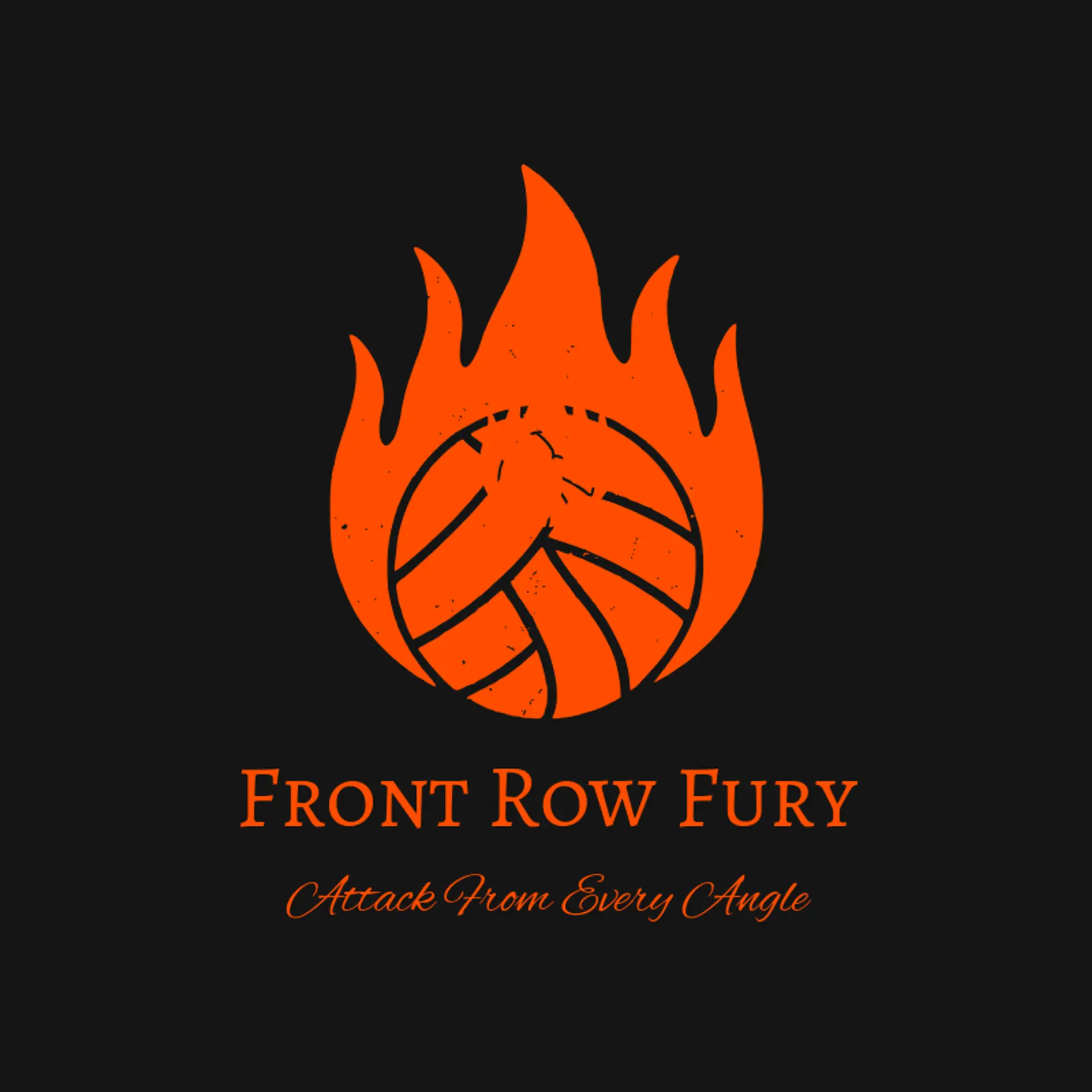 Front Row Fury logo for volleyball