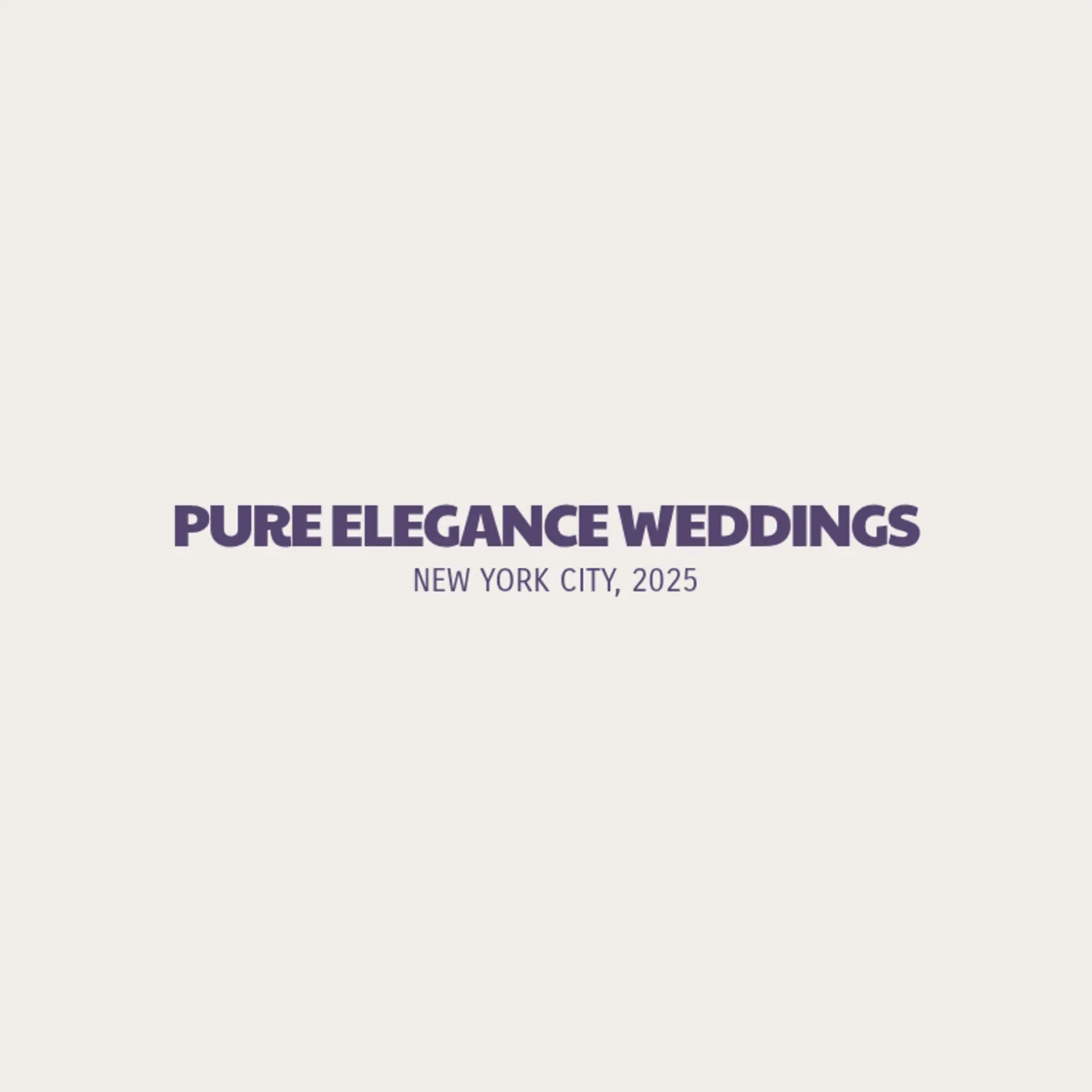 Pure Elegance Weddings logo for wedding service