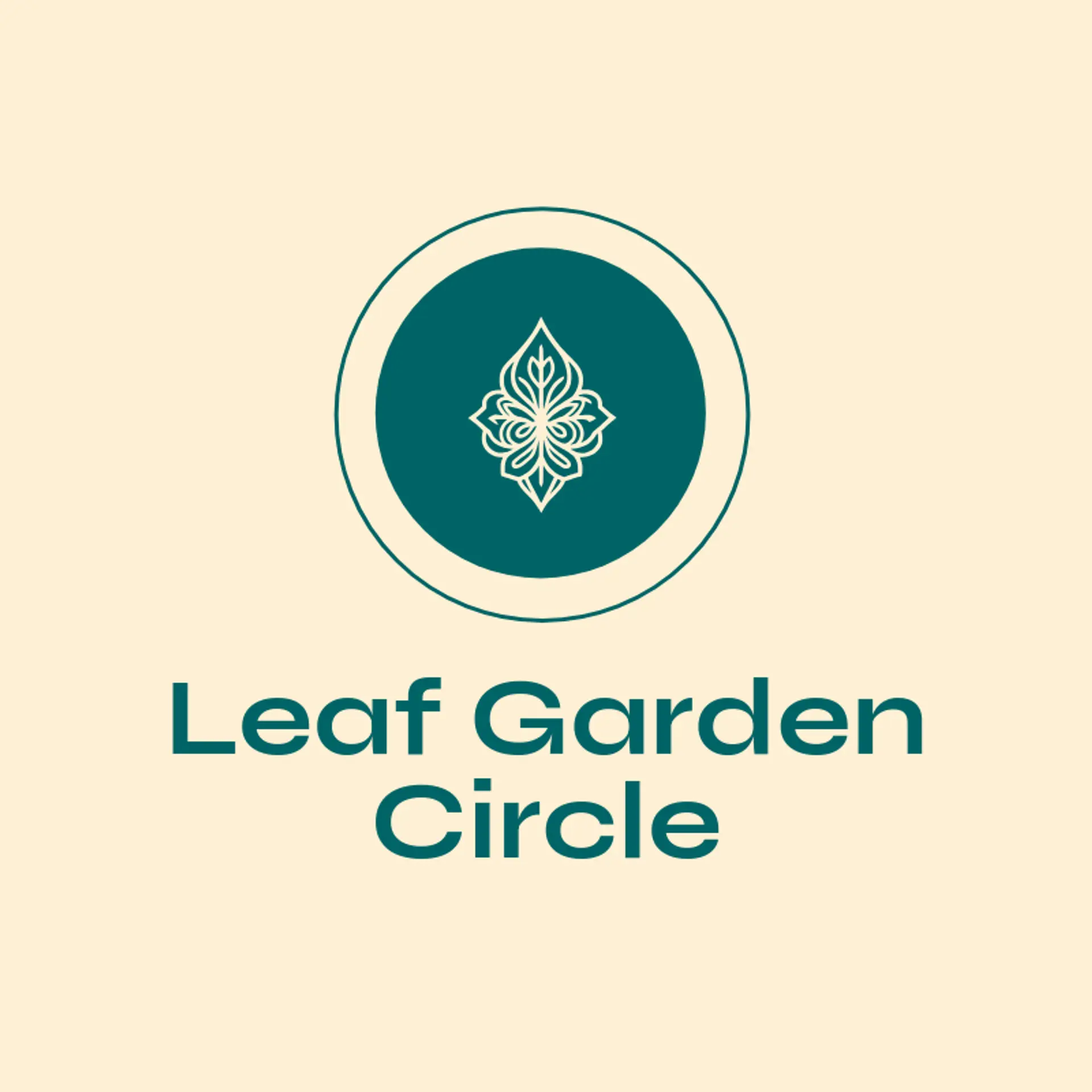 Leaf Garden Circle logo for islamic