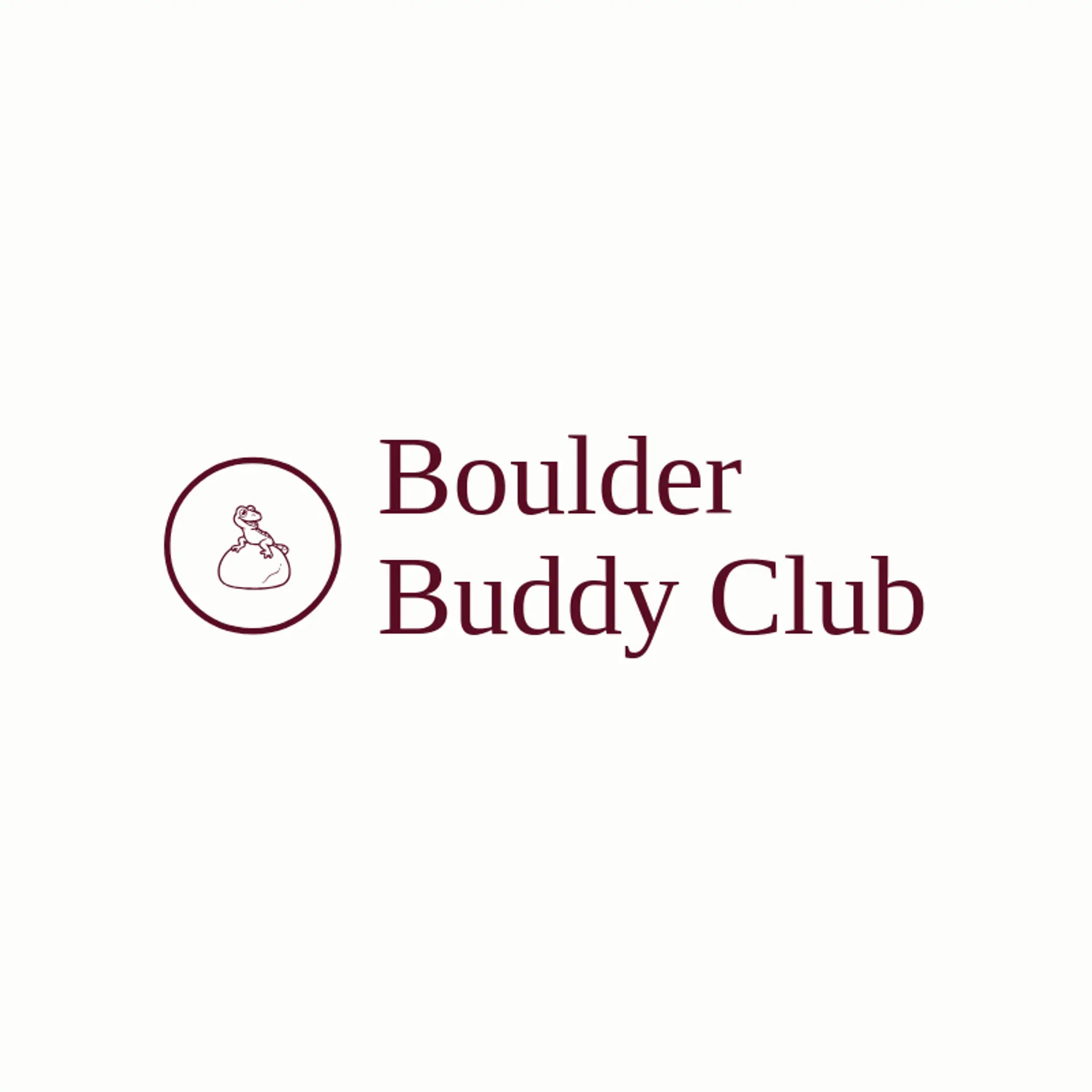 Boulder Buddy Club logo for lizard