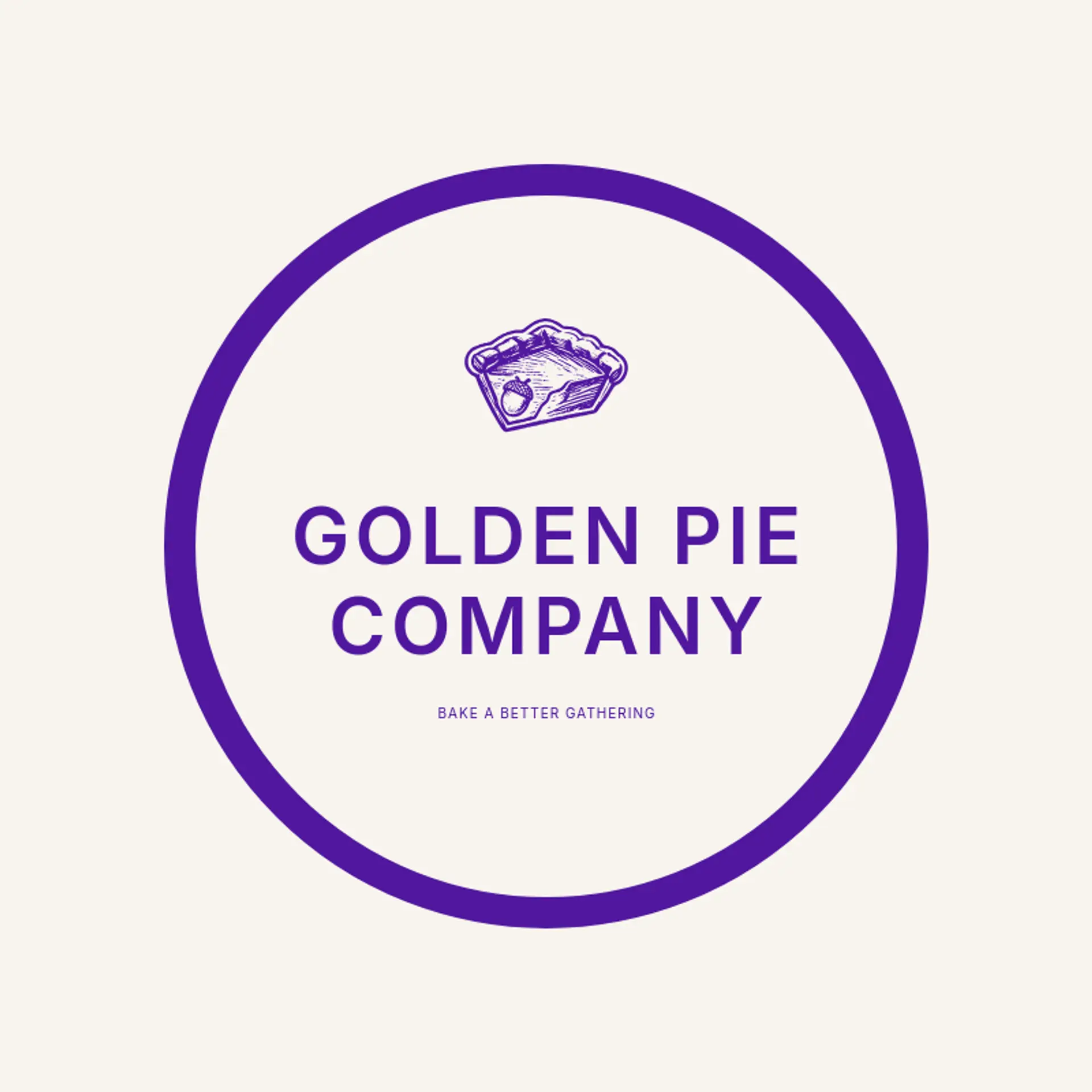 Golden Pie Company logo for thanksgiving