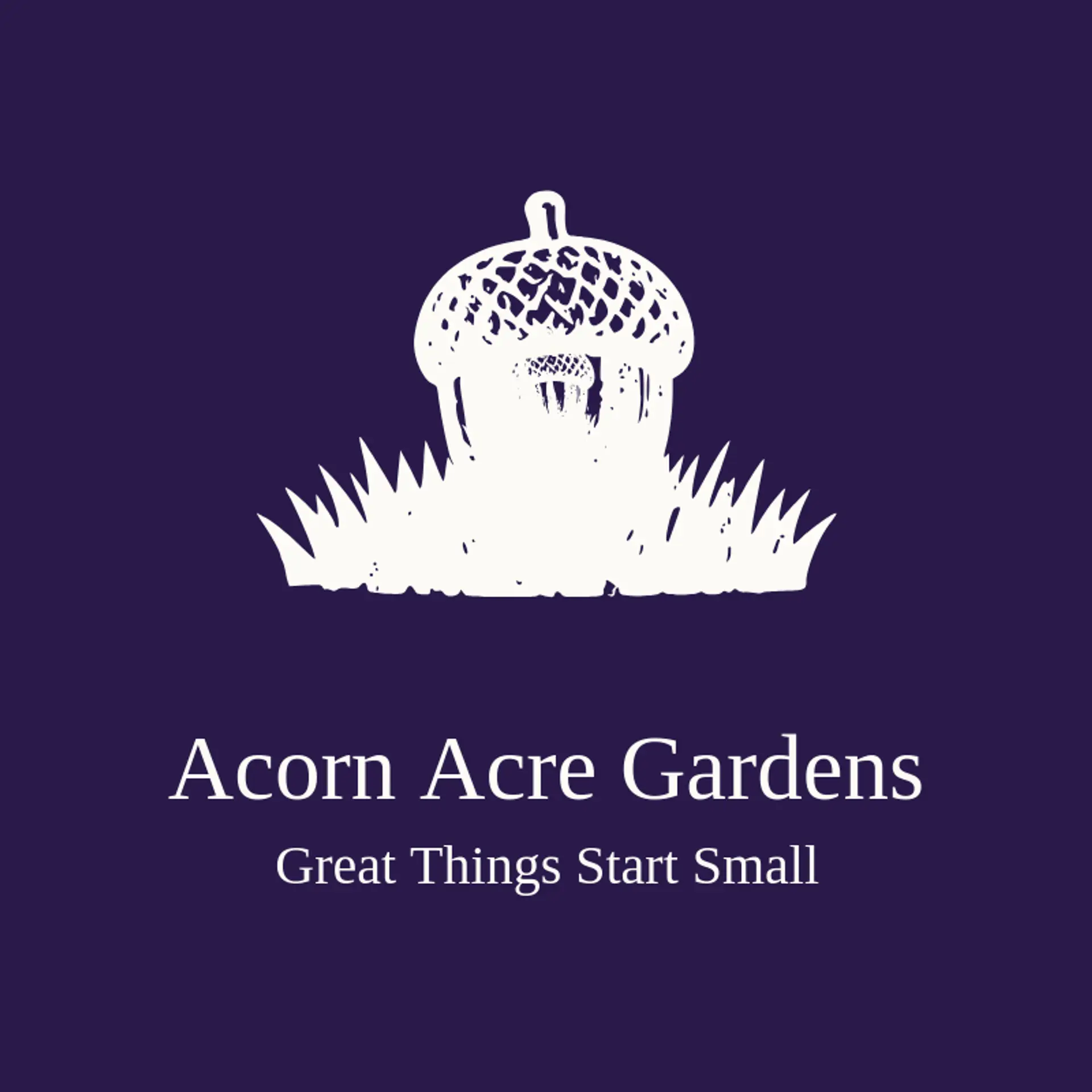 Acorn Acre Gardens logo for yard