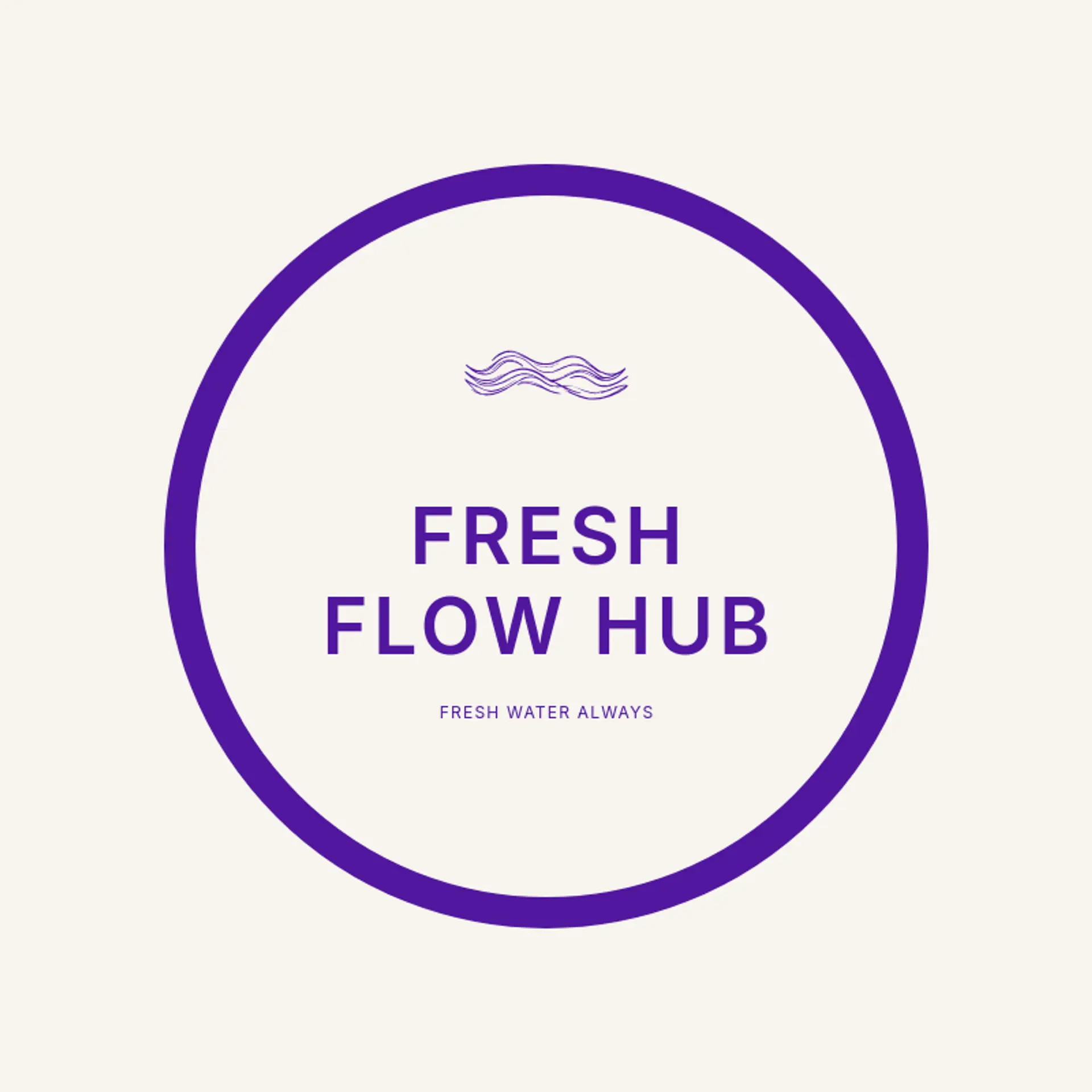 Fresh Flow Hub logo for water refilling station