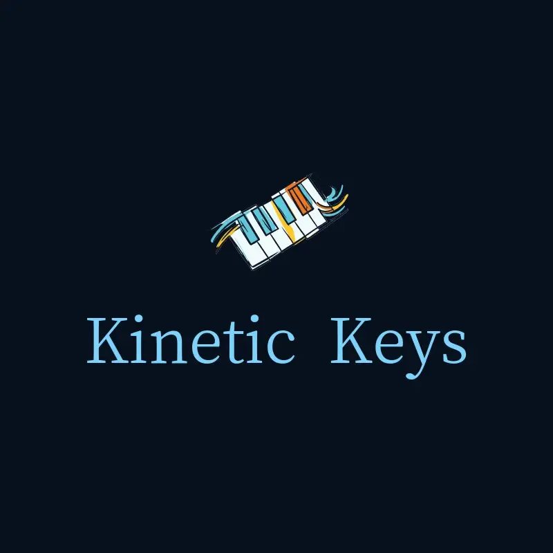 The band name Kinetic Keys as a branded logo with a color icon