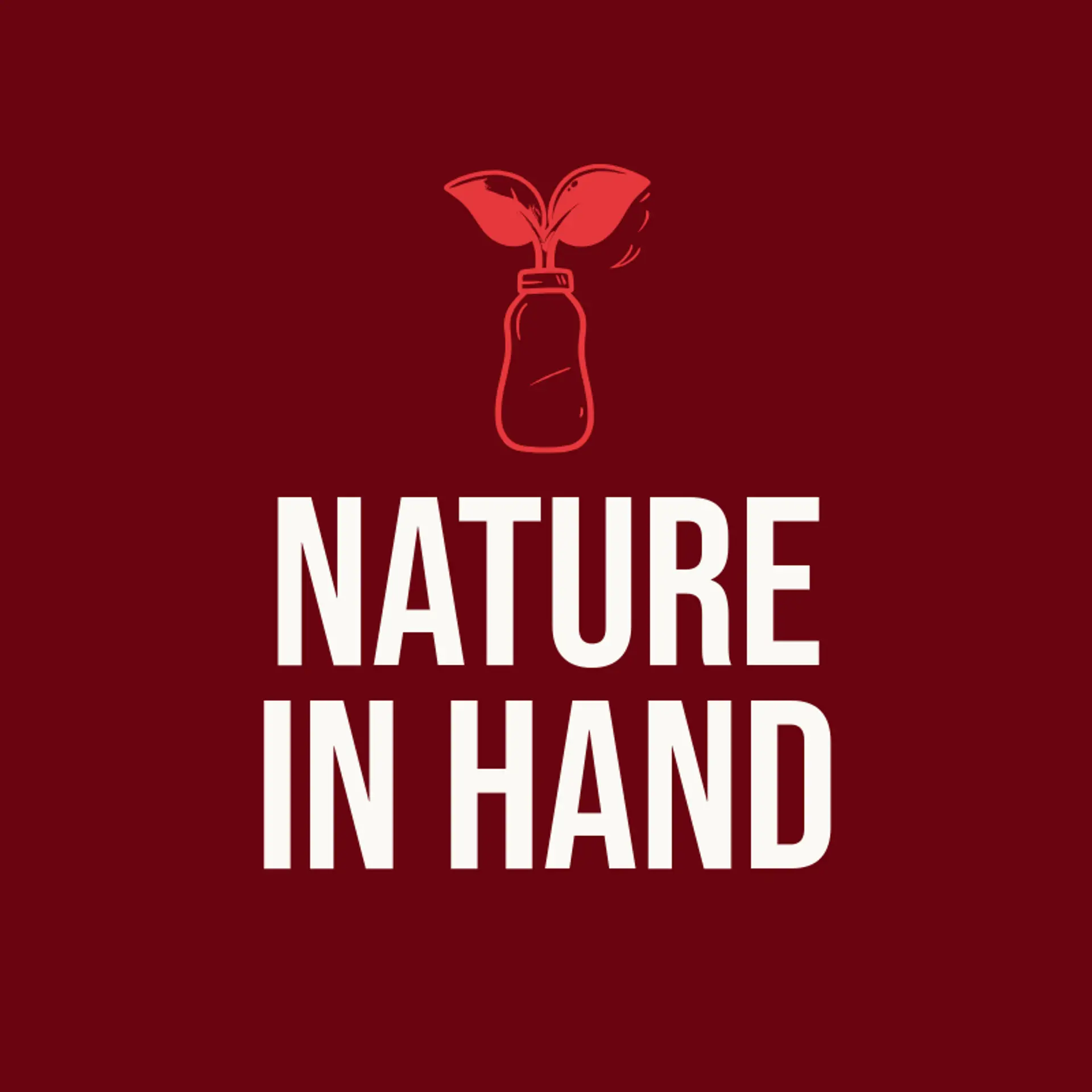 Nature In Hand logo for water bottle