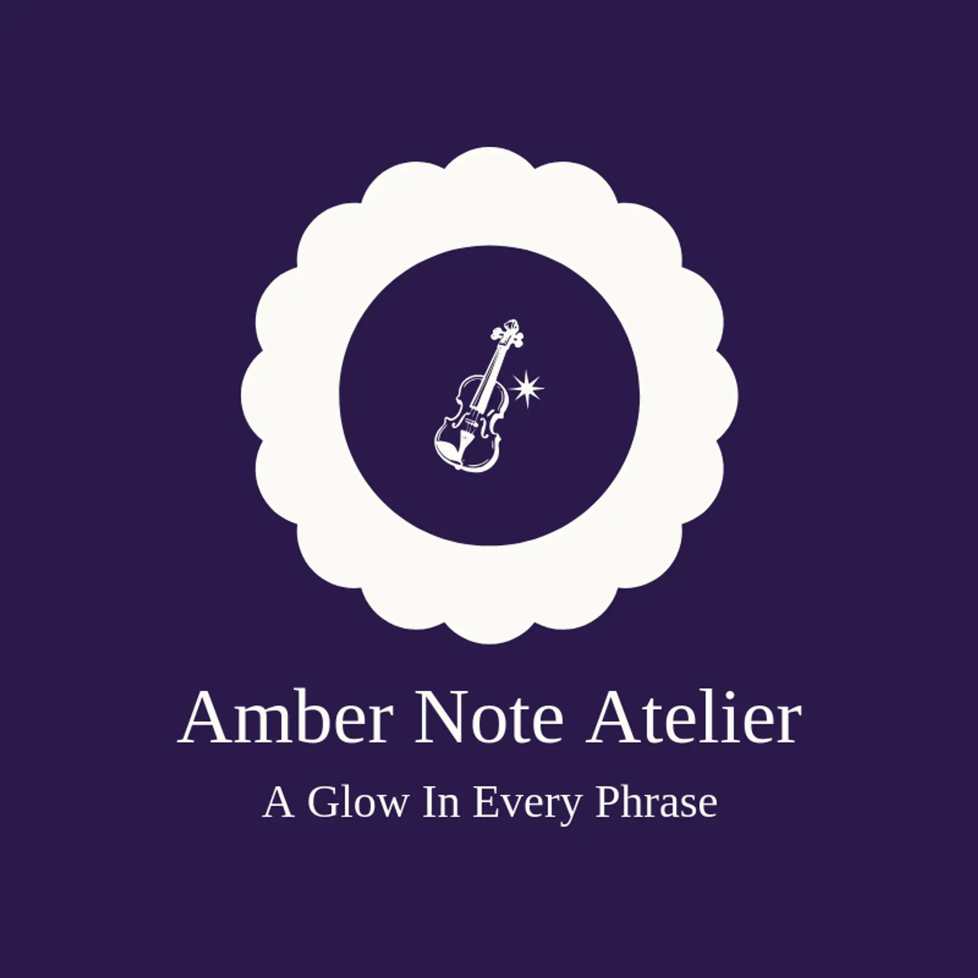 Amber Note Atelier logo for violin