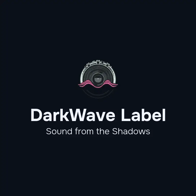 The record label name DarkWave Label as a branded logo with a color icon