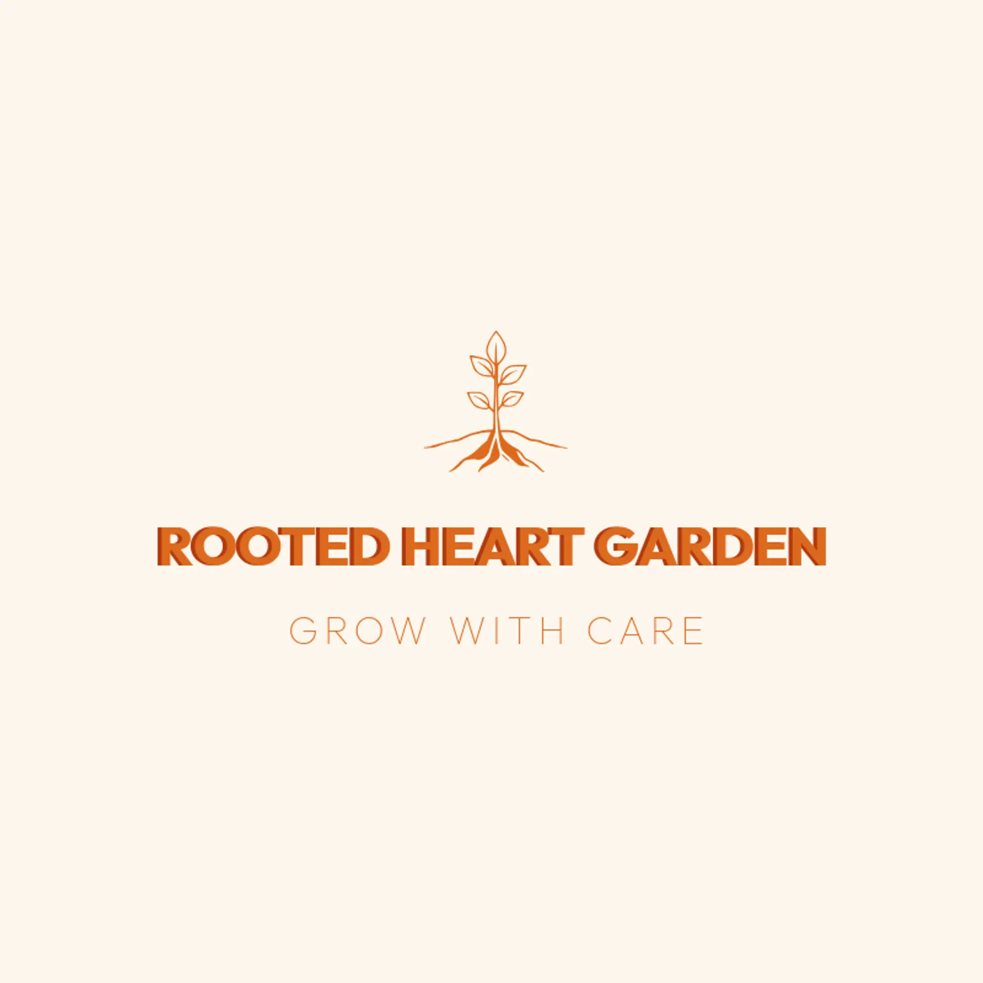 Rooted Heart Garden logo for roots