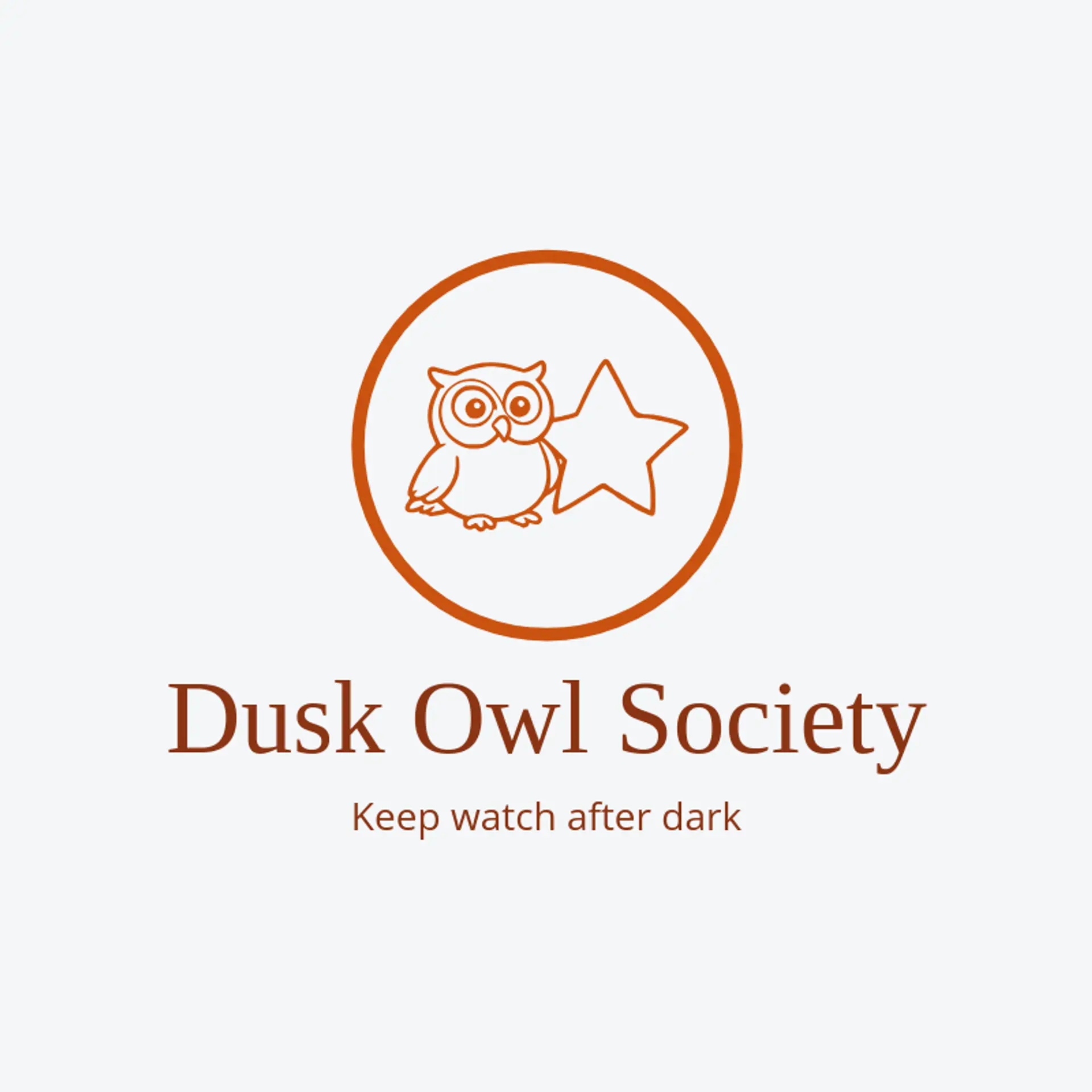 Dusk Owl Society logo for spooky