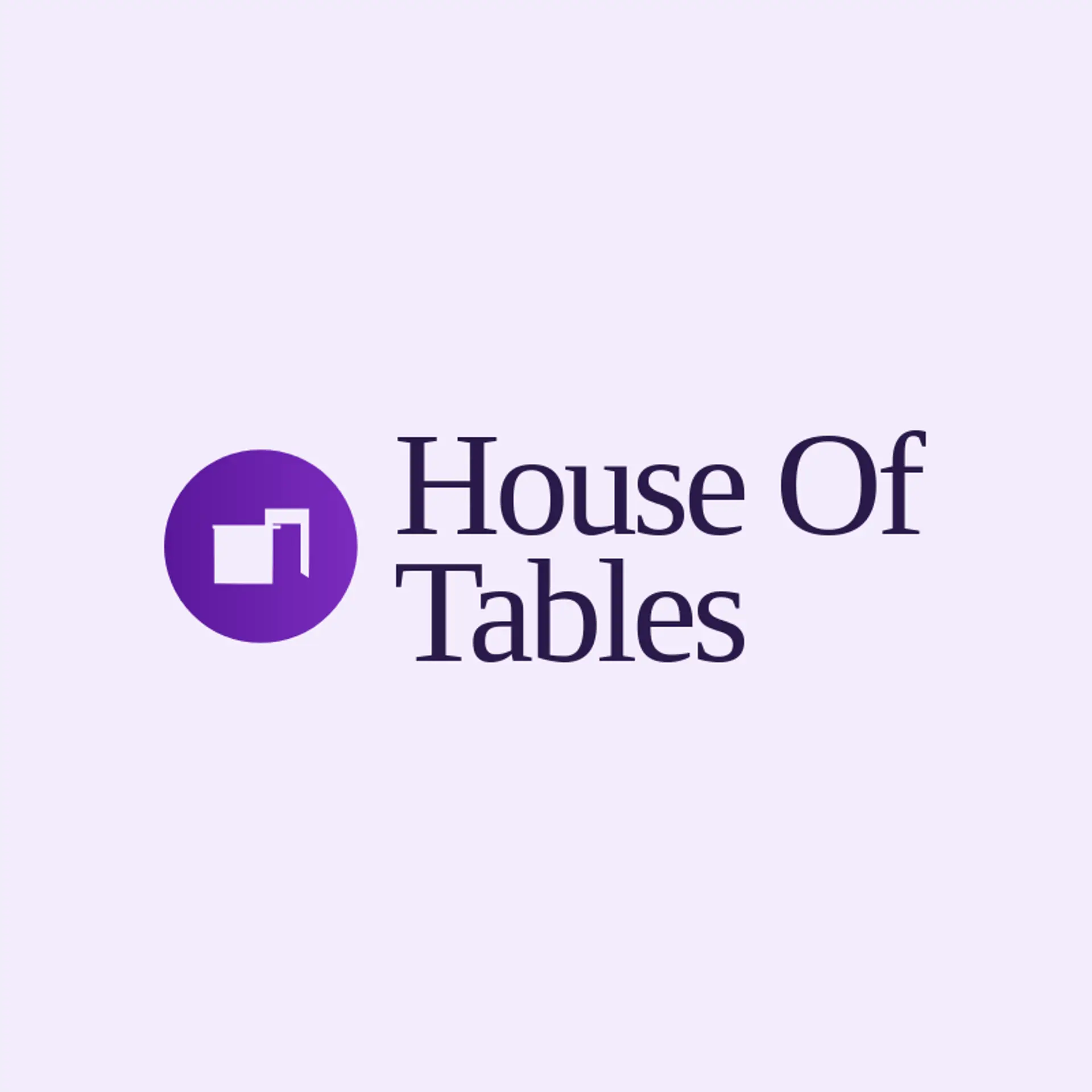 House of Tables logo for table